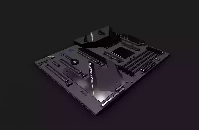 Asus Strix gaming motherboard 3D model