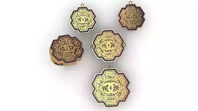 16 JEWELERY FULL SETBRACELET-NECKLACE-EARING-RING 3D PRINT