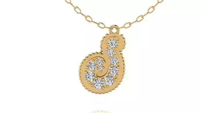 Alphabet Andala Beads Diamond Letter Pendant S