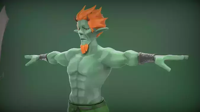 Concept Male Game-Ready Humanoid 3D Model