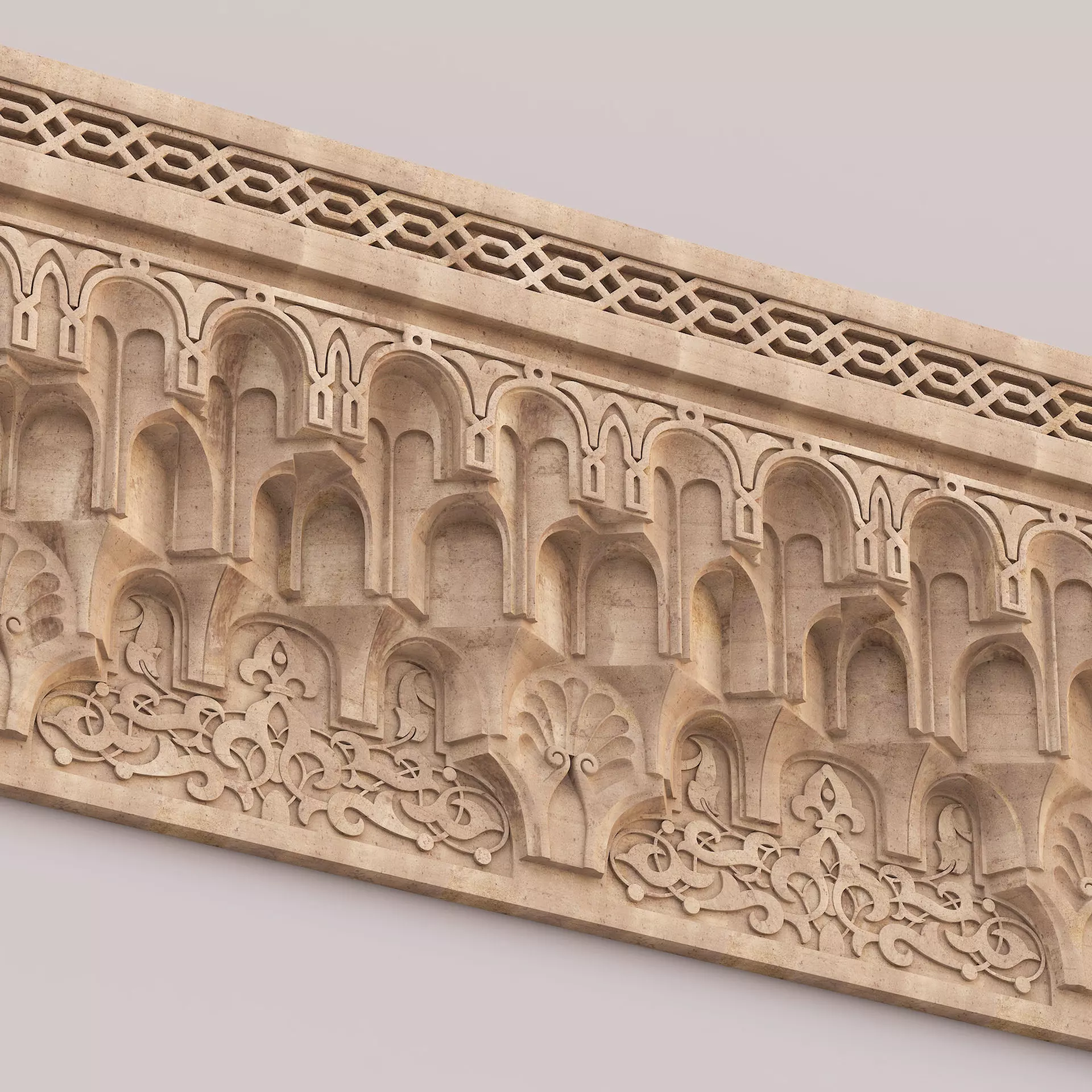 Architectural Muqarnas Cornice 004 3D model