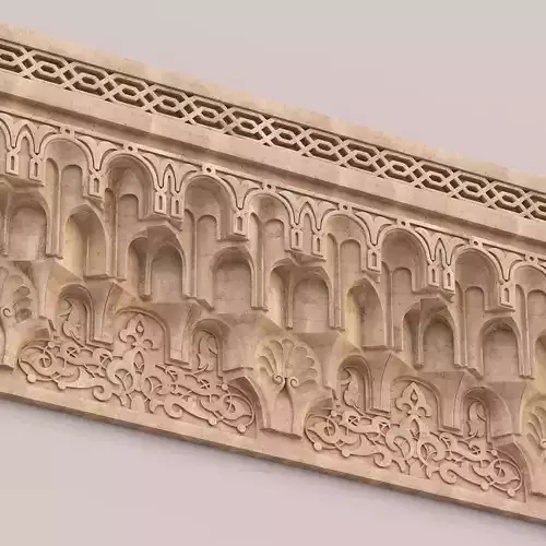 Classic Islamic Muqarnas Cornice 004 3D model