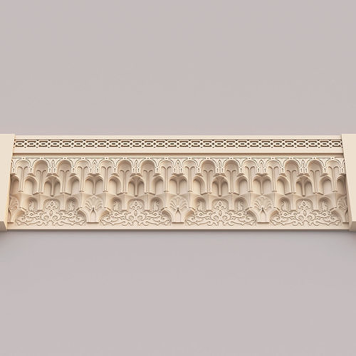 Classic Islamic Muqarnas Cornice 004 3D model