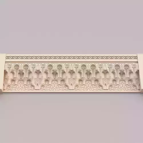 Classic Islamic Muqarnas Cornice 004 3D model