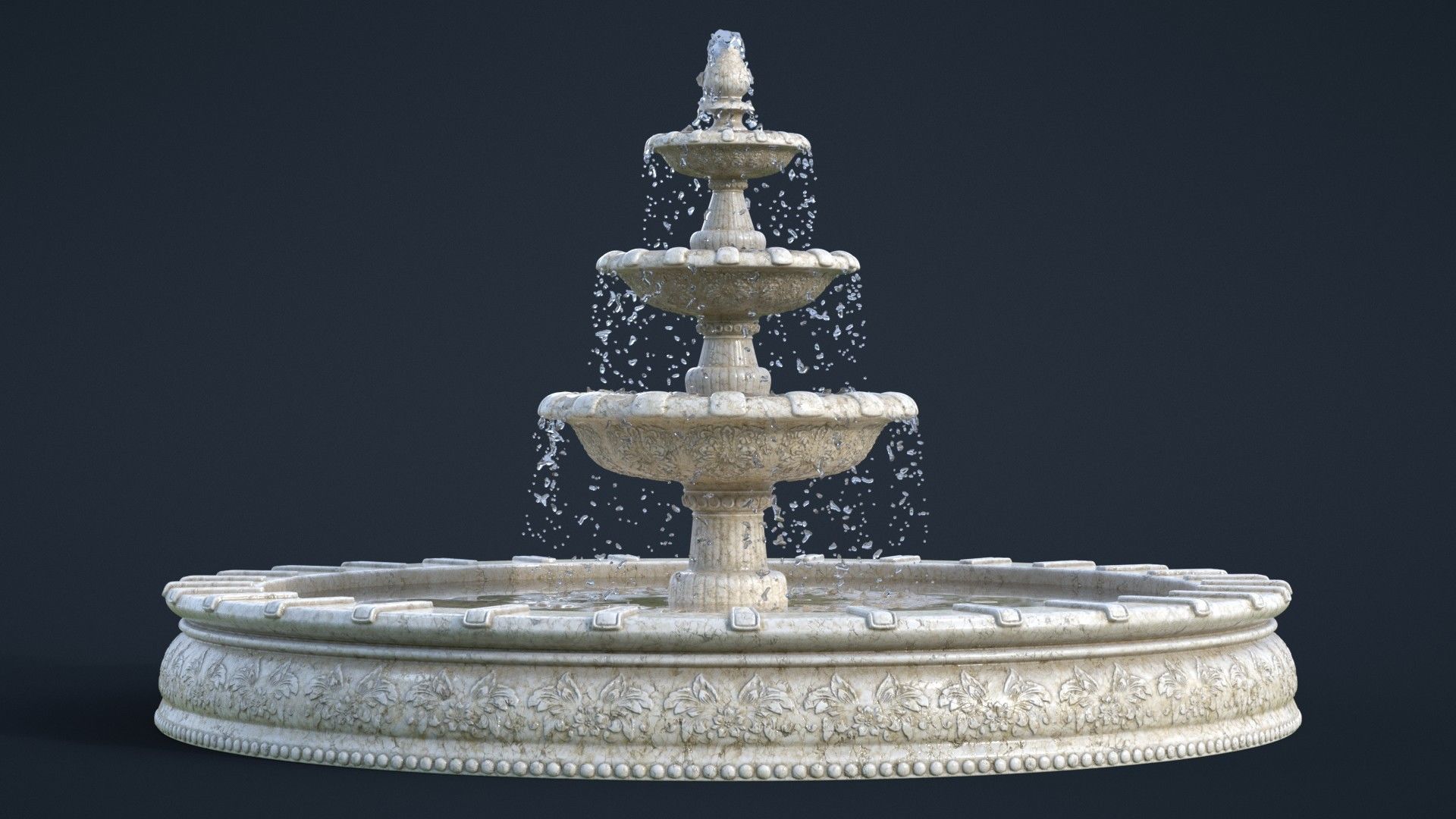 Fountain Animated 3D model_2