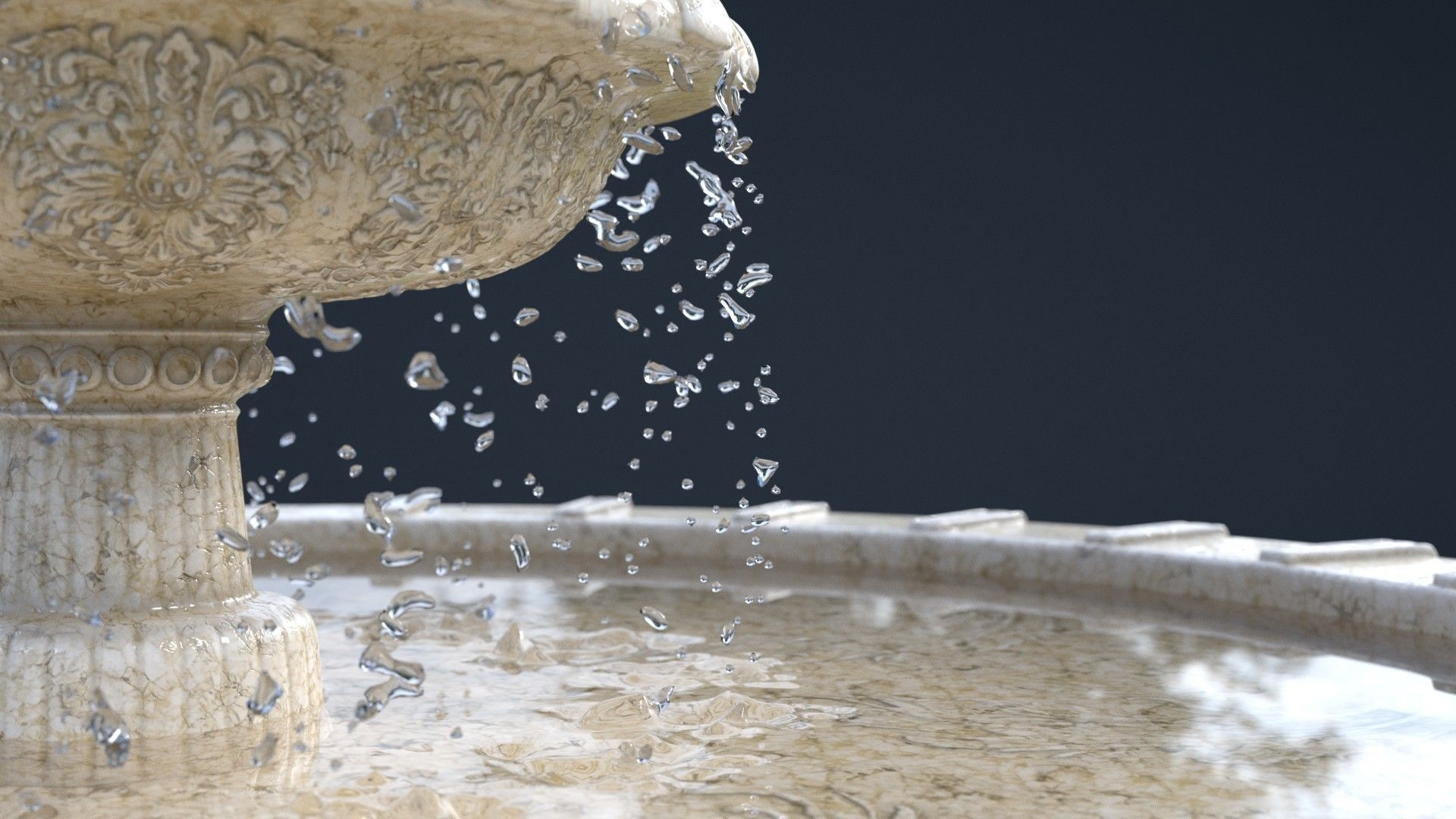 Fountain Animated 3D model_4