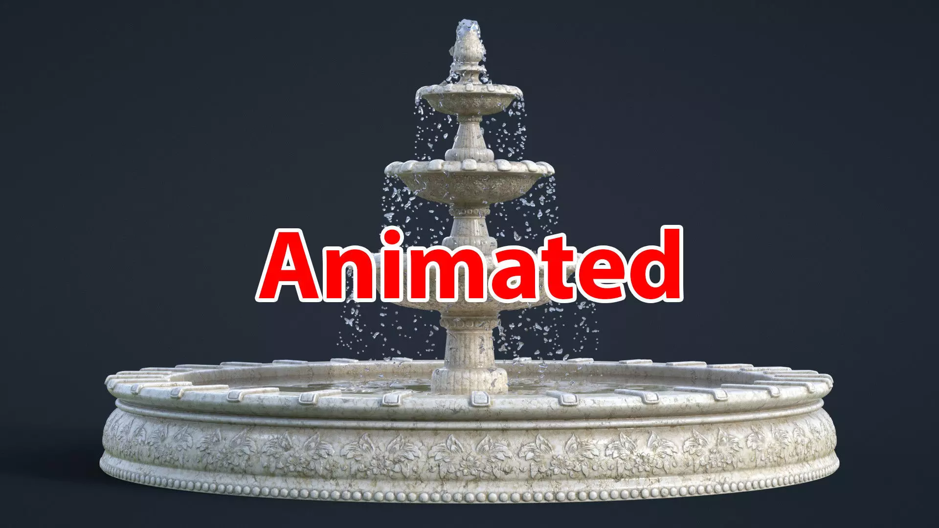 Fountain Animated 3D model_0