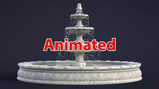 Fountain Animated 3D model