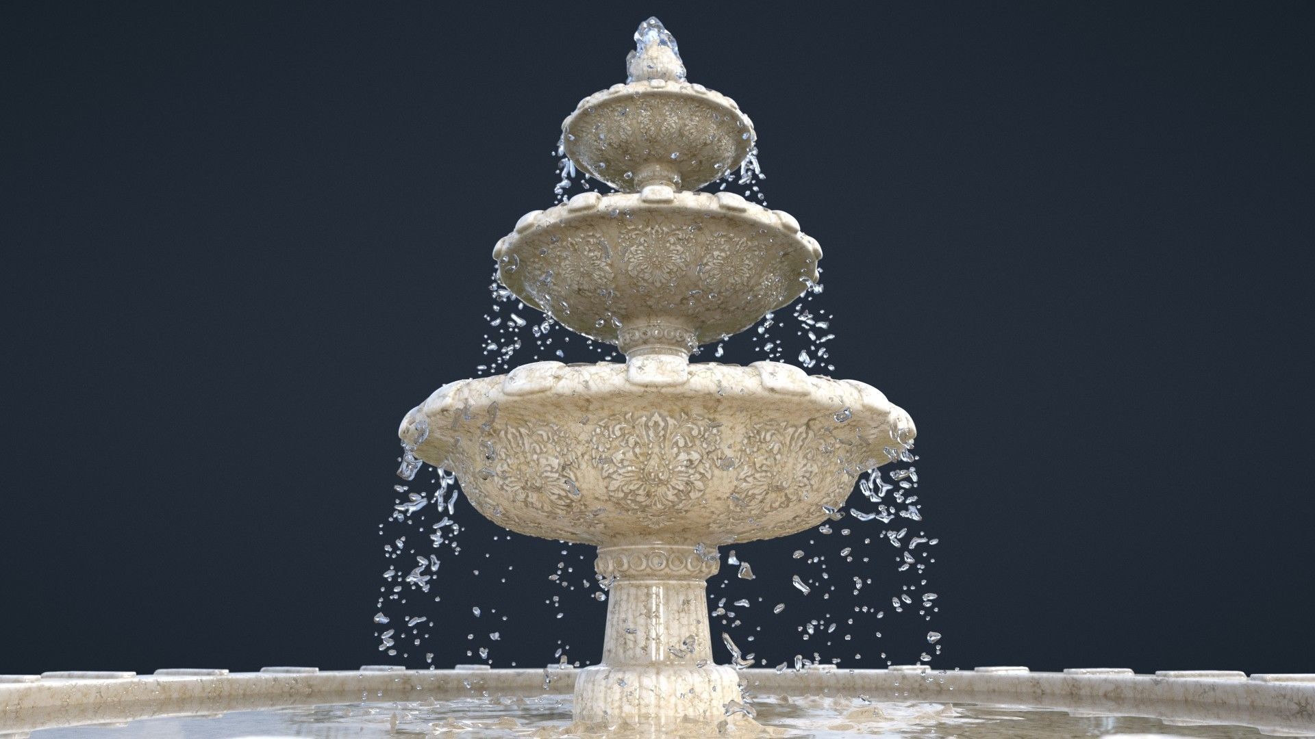 Fountain Animated 3D model_5