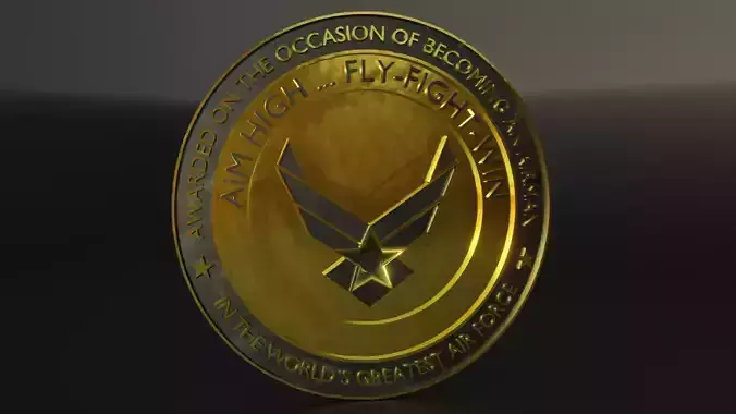 AirForce Medal Coin 3D model