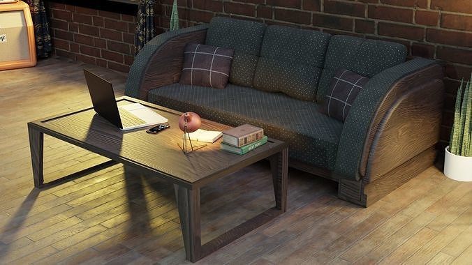 Modular apartment scene interior  3D model 6