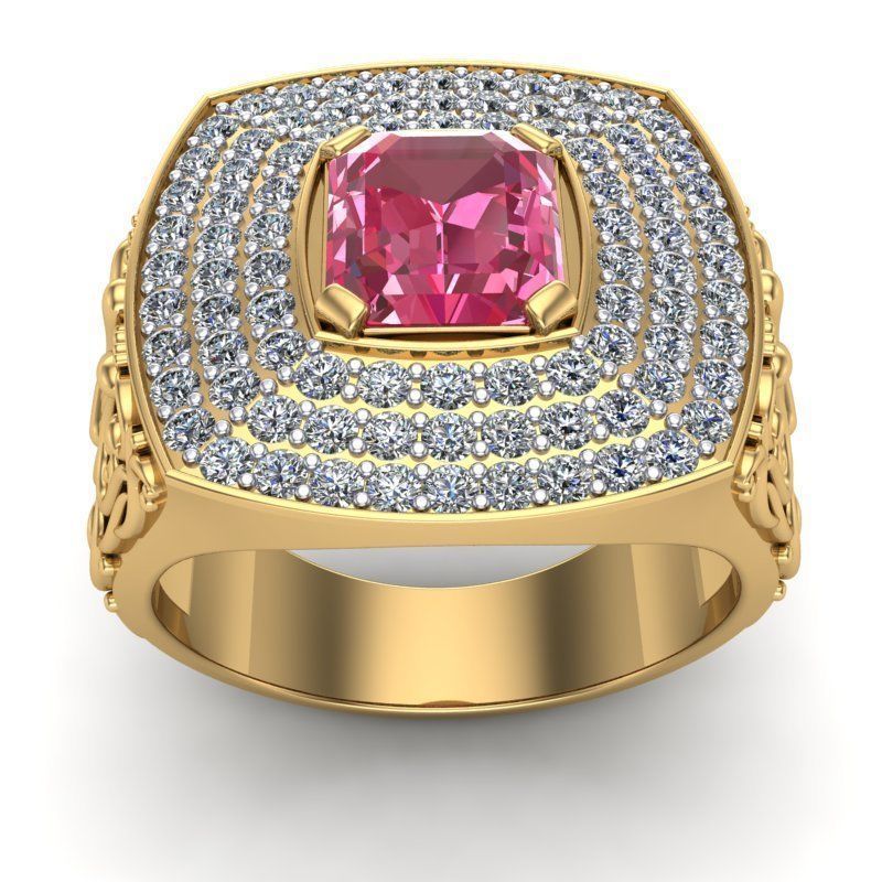 The Man Ring - Emerald 3D print model_3