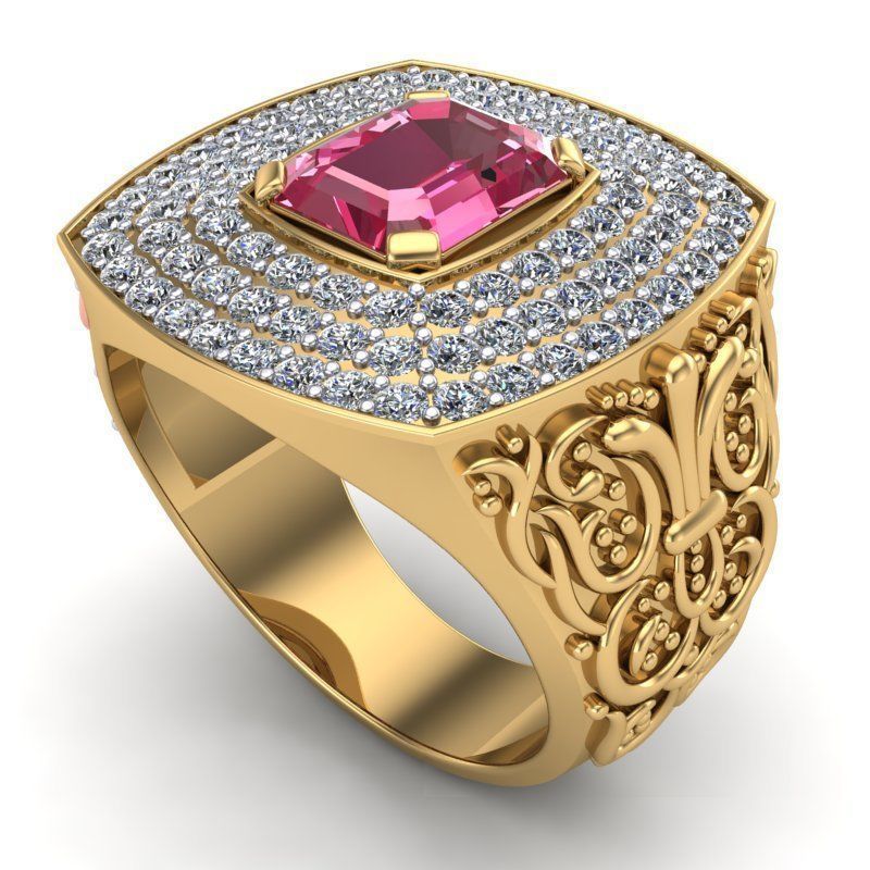 The Man Ring - Emerald 3D print model_1