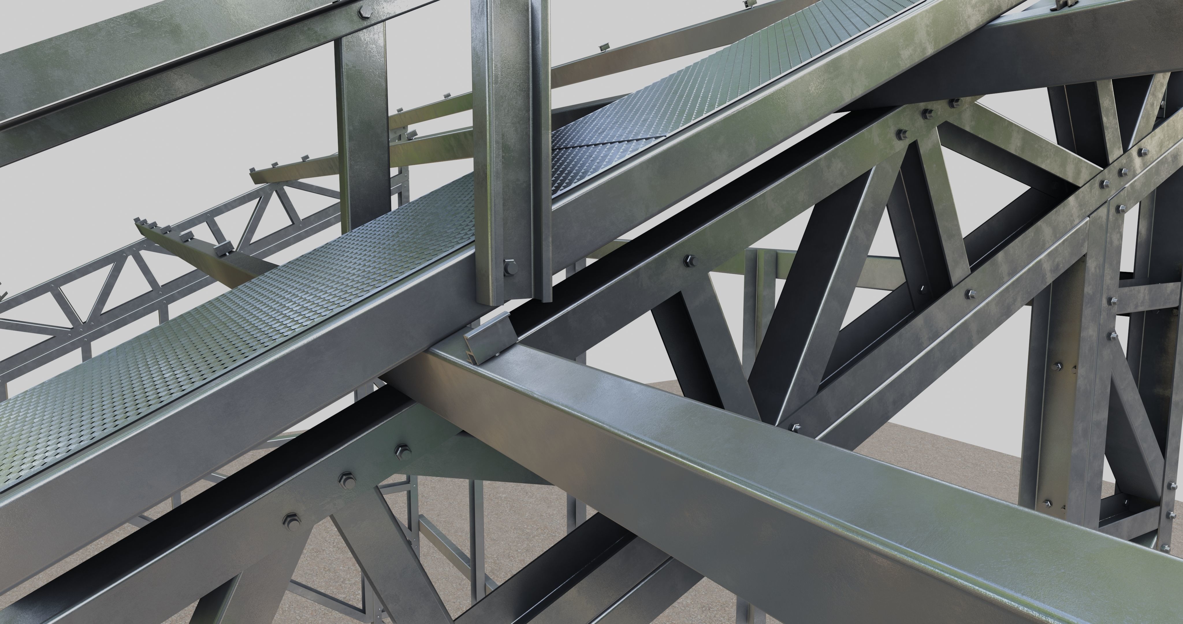 Solar Panel Steel Construction Type 17 3D model_41