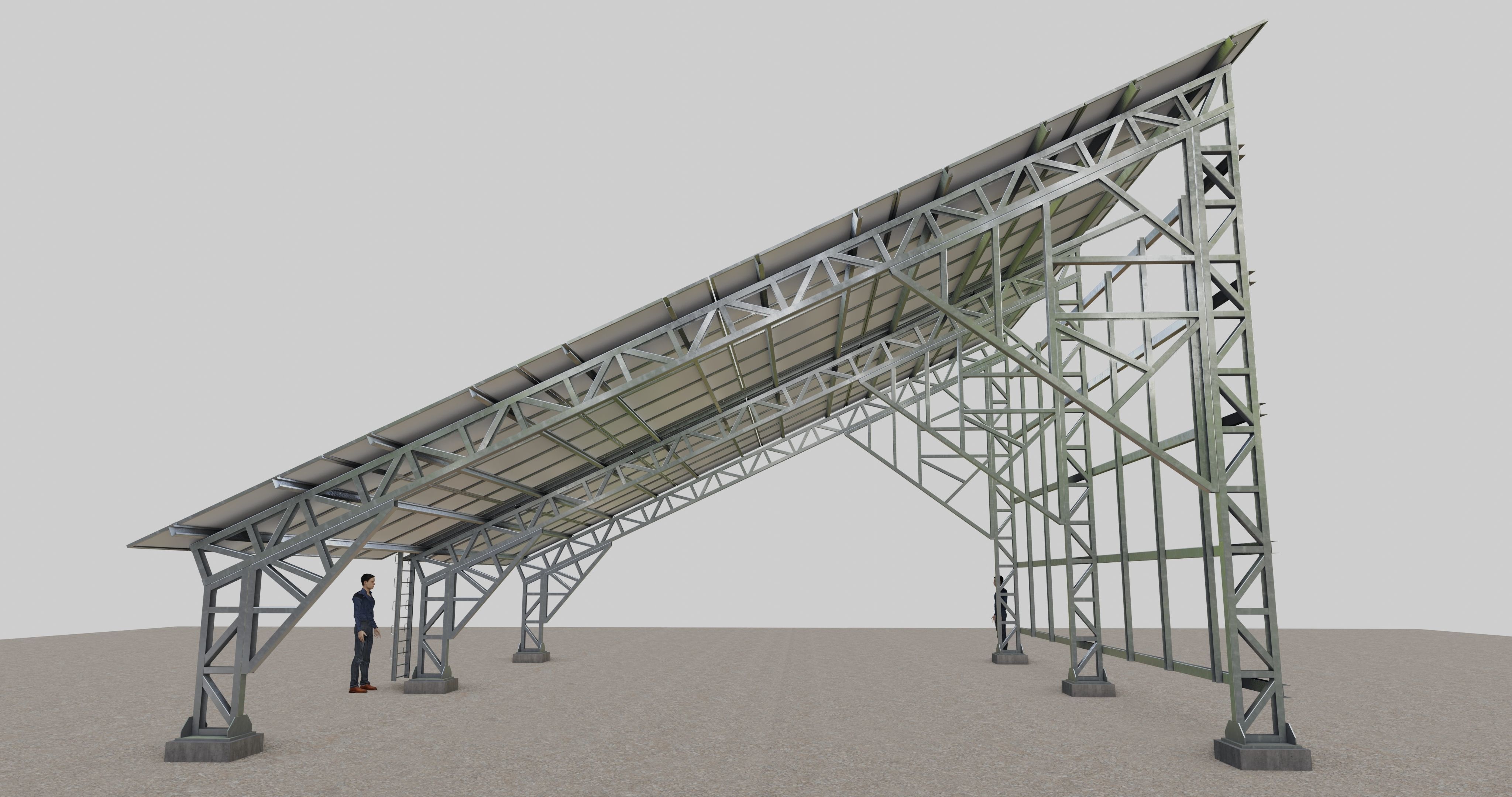 Solar Panel Steel Construction Type 17 3D model_4