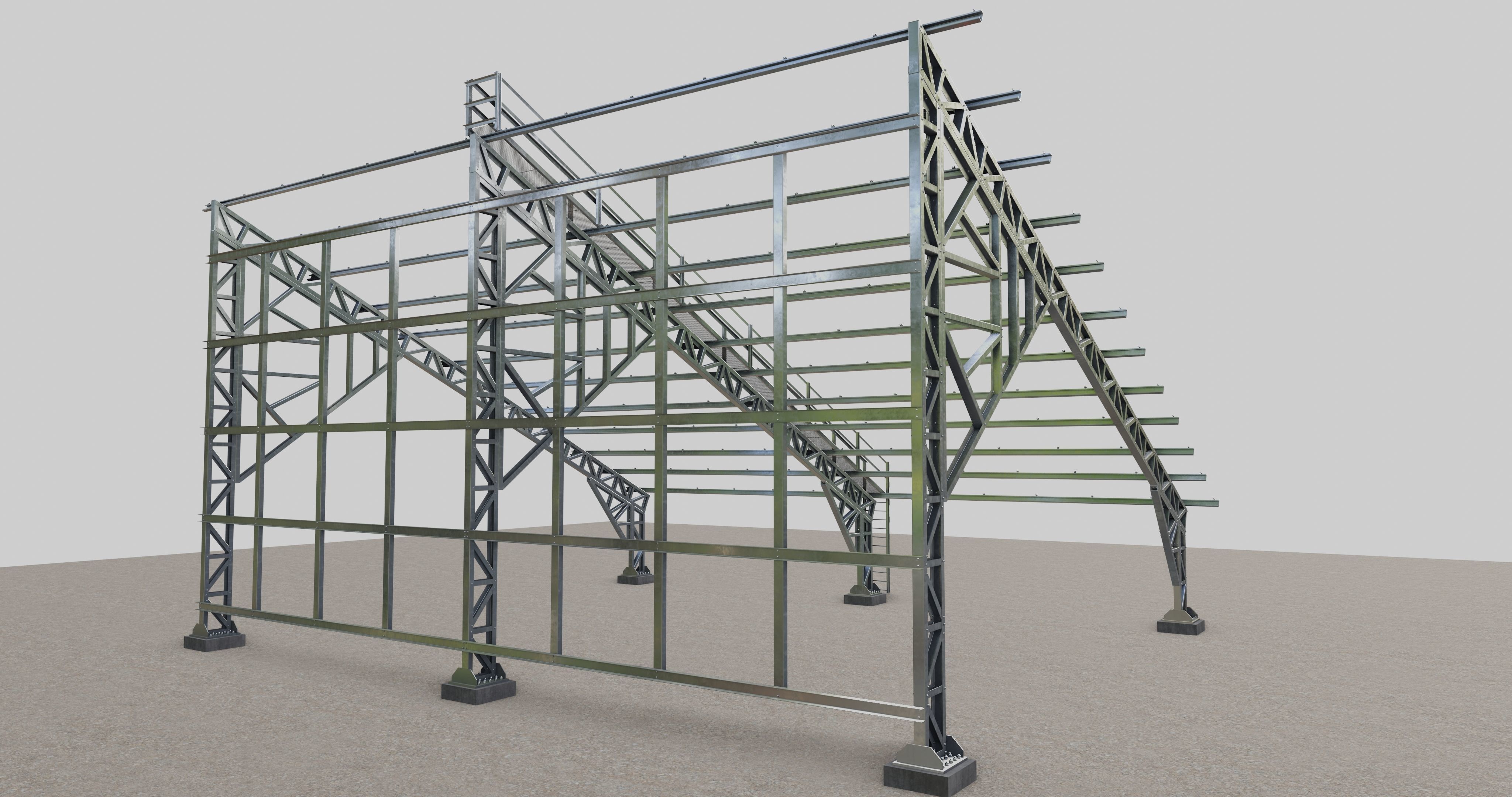 Solar Panel Steel Construction Type 17 3D model_40