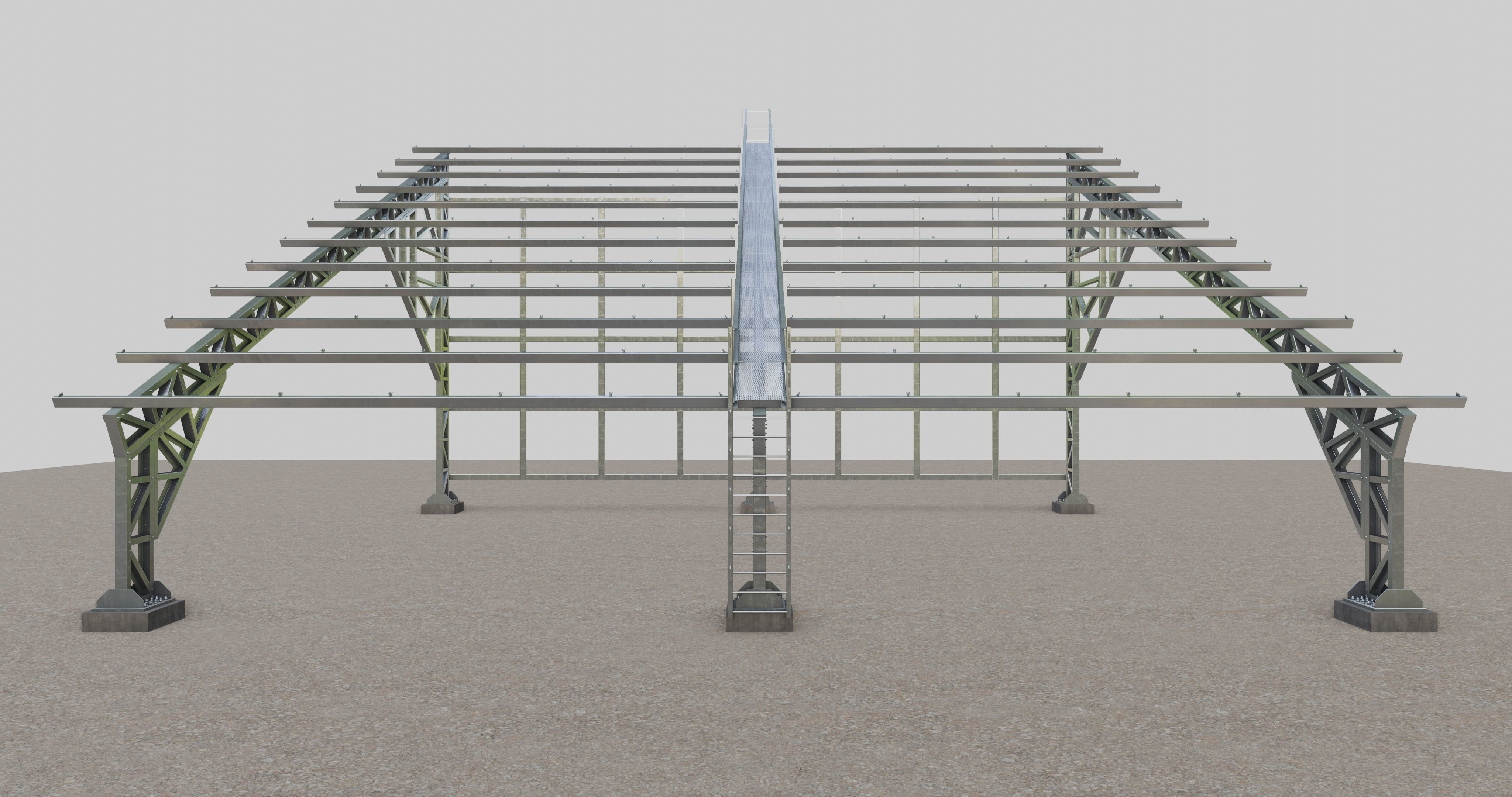 Solar Panel Steel Construction Type 17 3D model_34