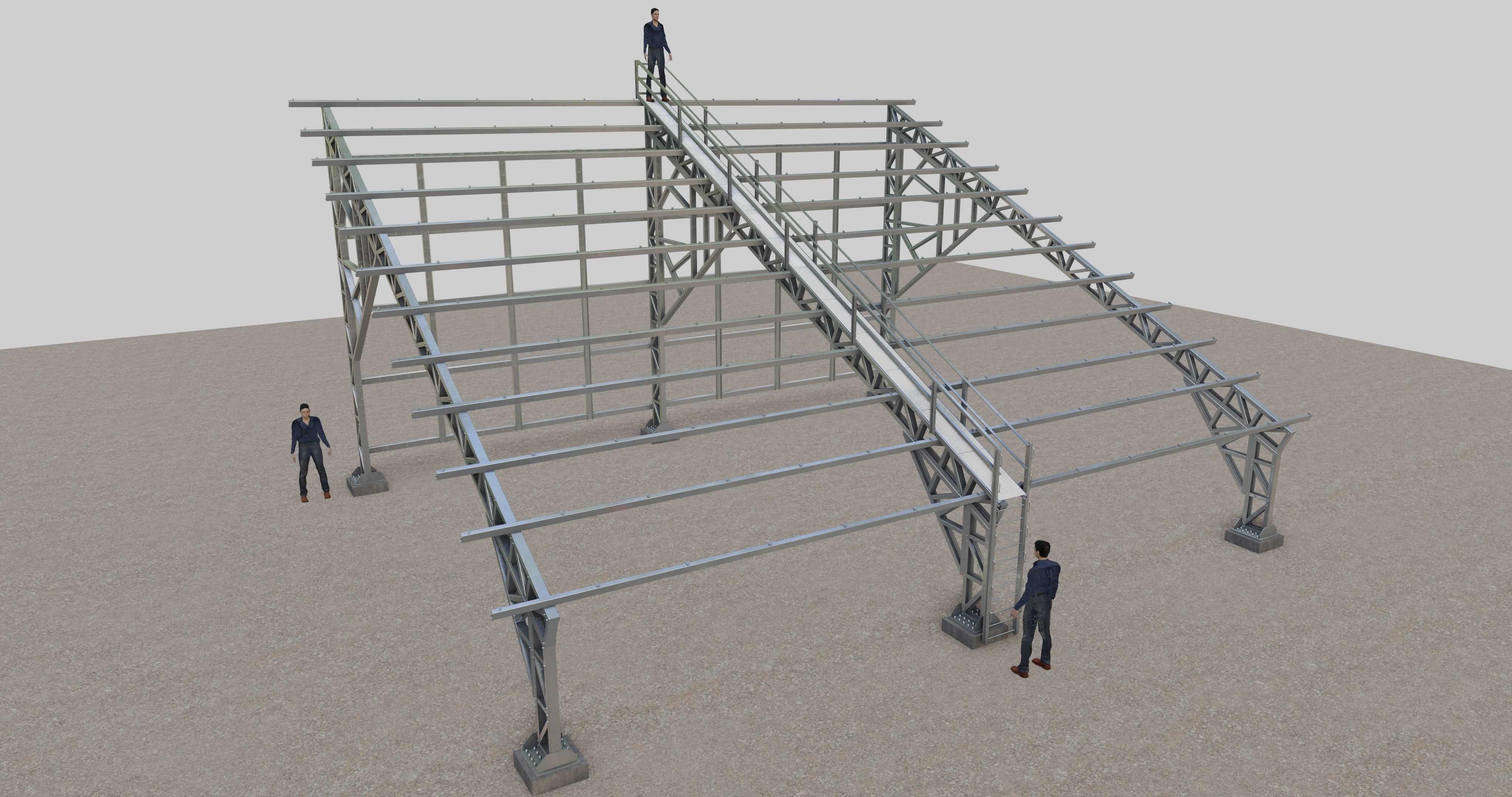 Solar Panel Steel Construction Type 17 3D model_33