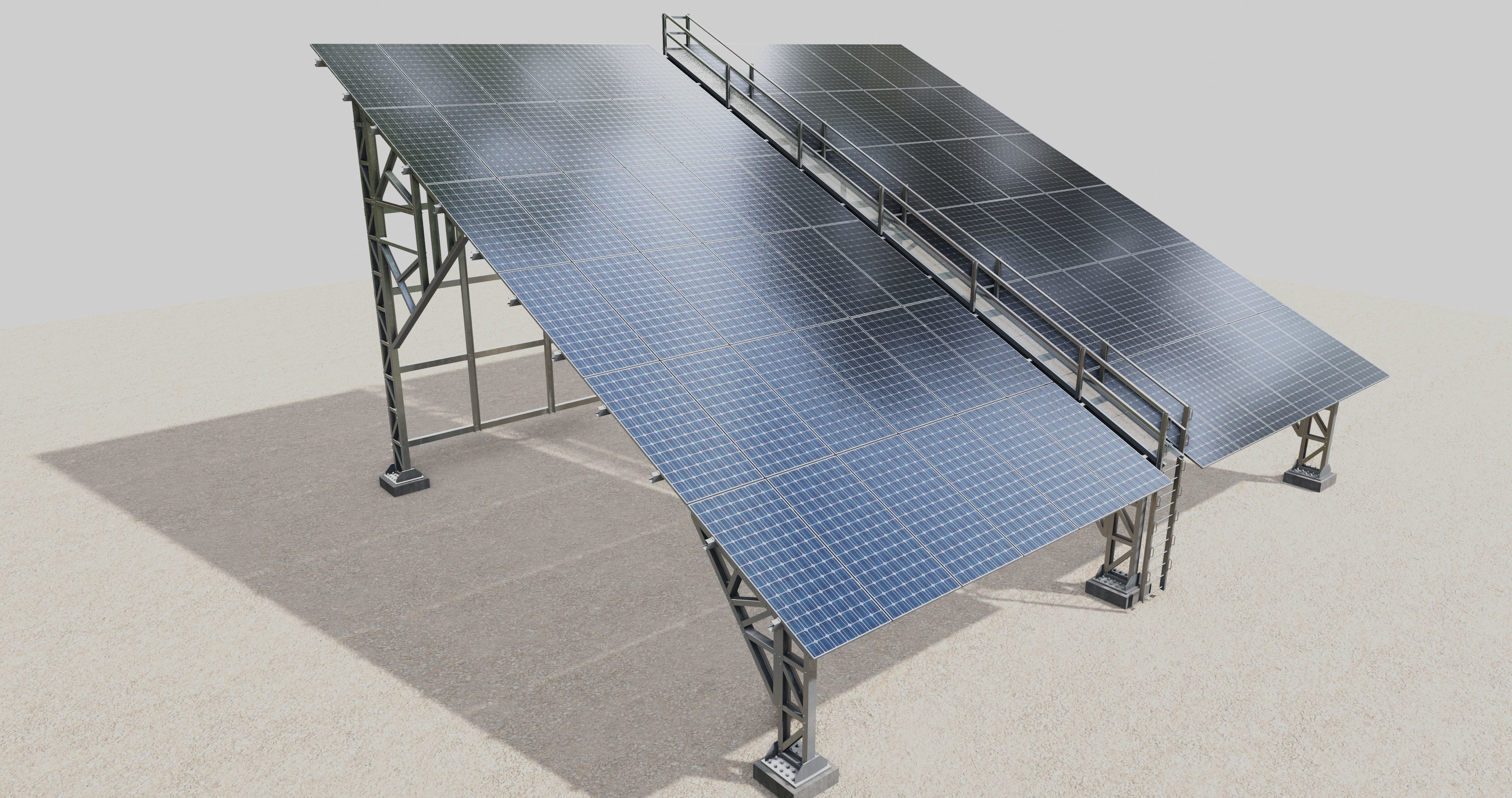 Solar Panel Steel Construction Type 17 3D model_35