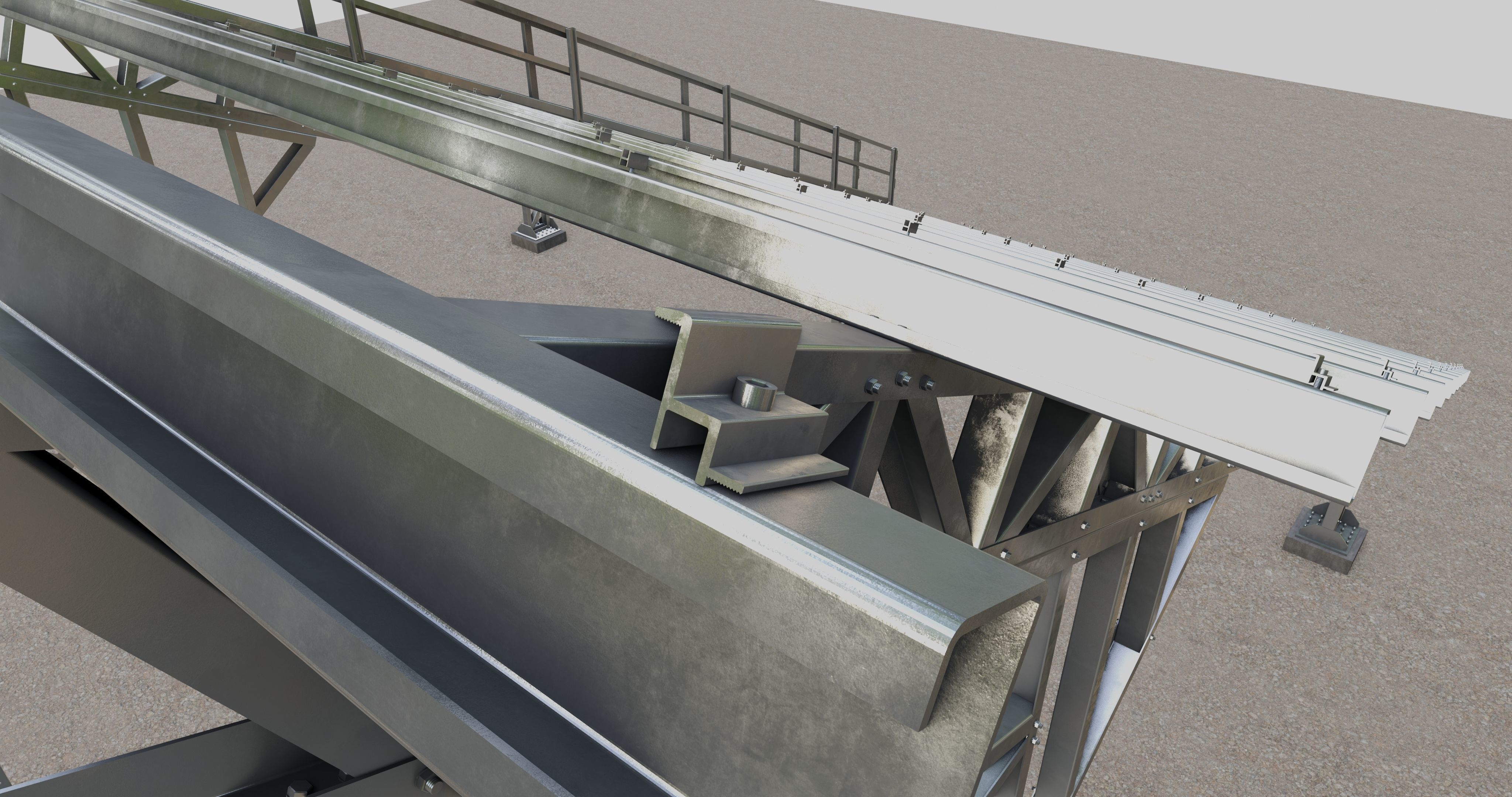 Solar Panel Steel Construction Type 17 3D model_42