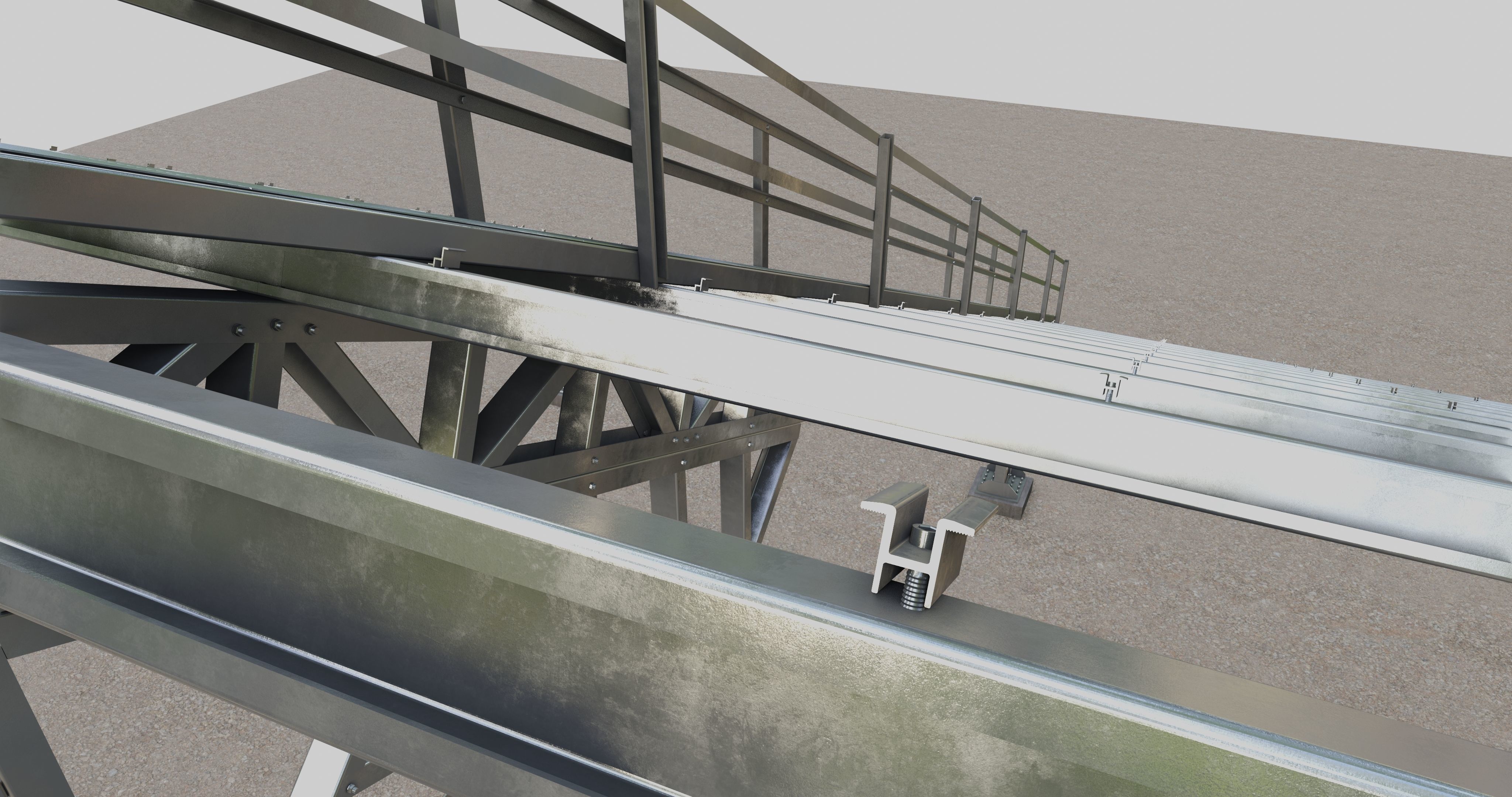 Solar Panel Steel Construction Type 17 3D model_37