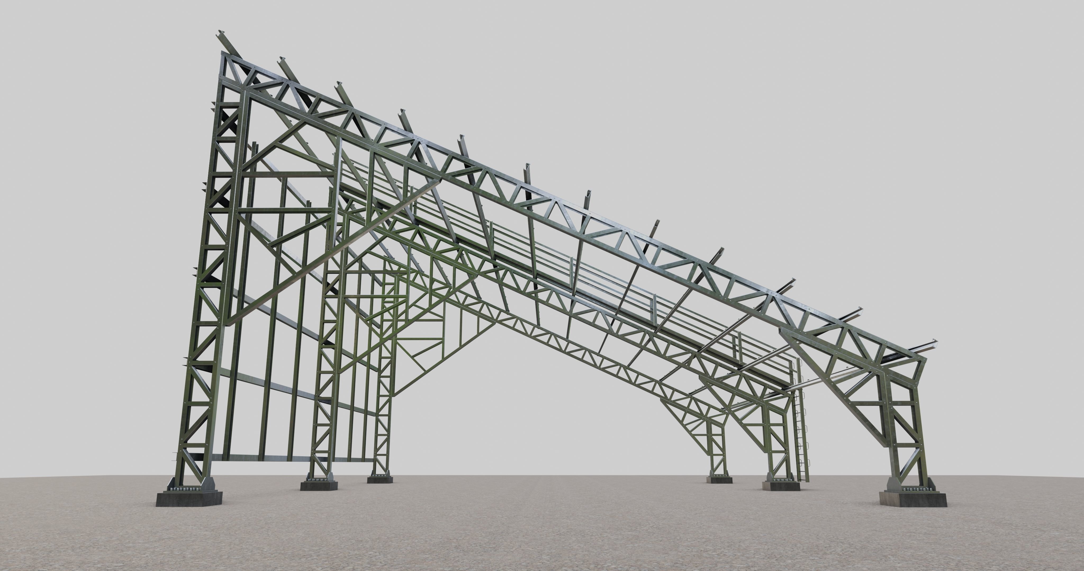 Solar Panel Steel Construction Type 17 3D model_12