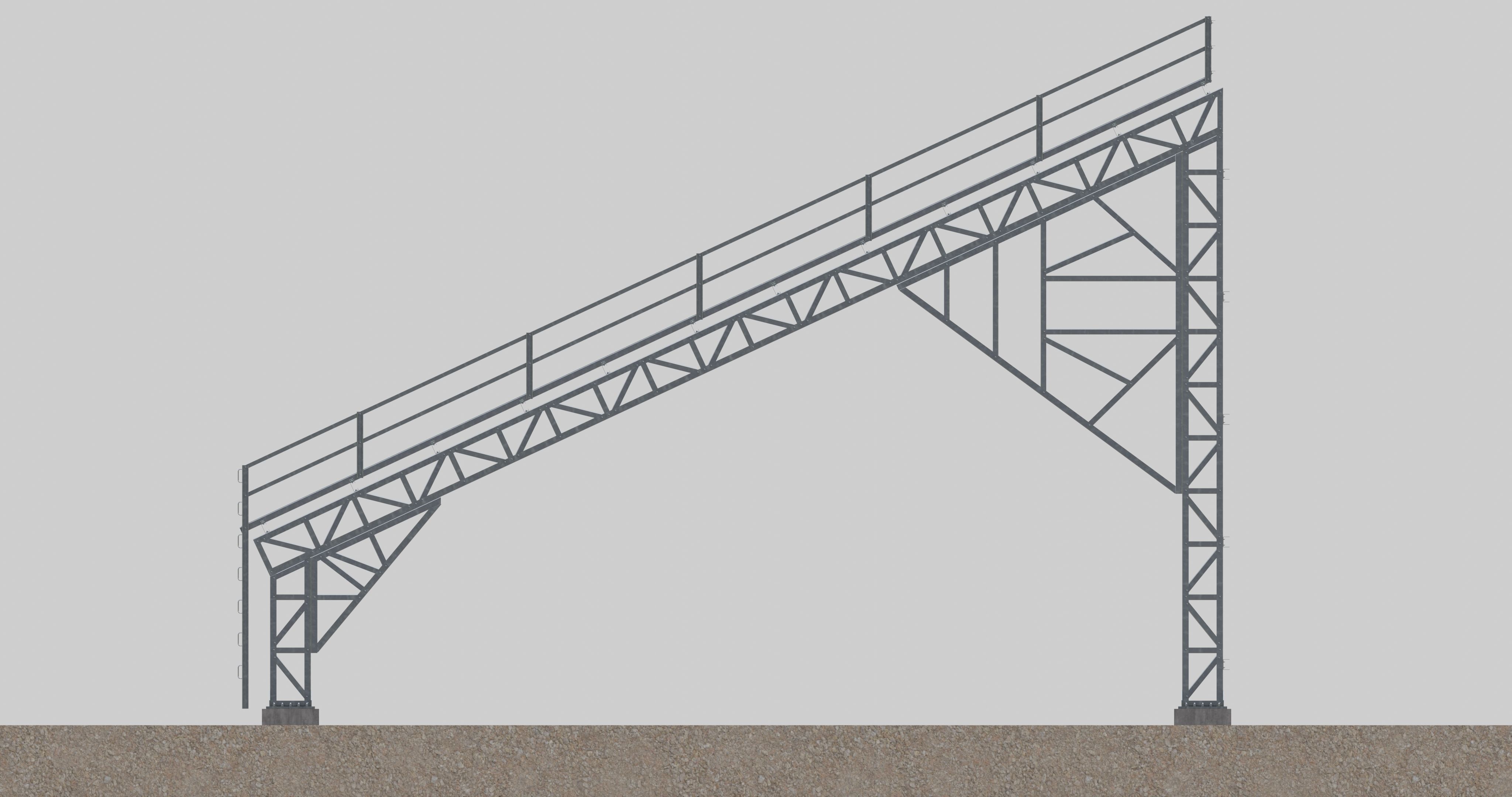 Solar Panel Steel Construction Type 17 3D model_11