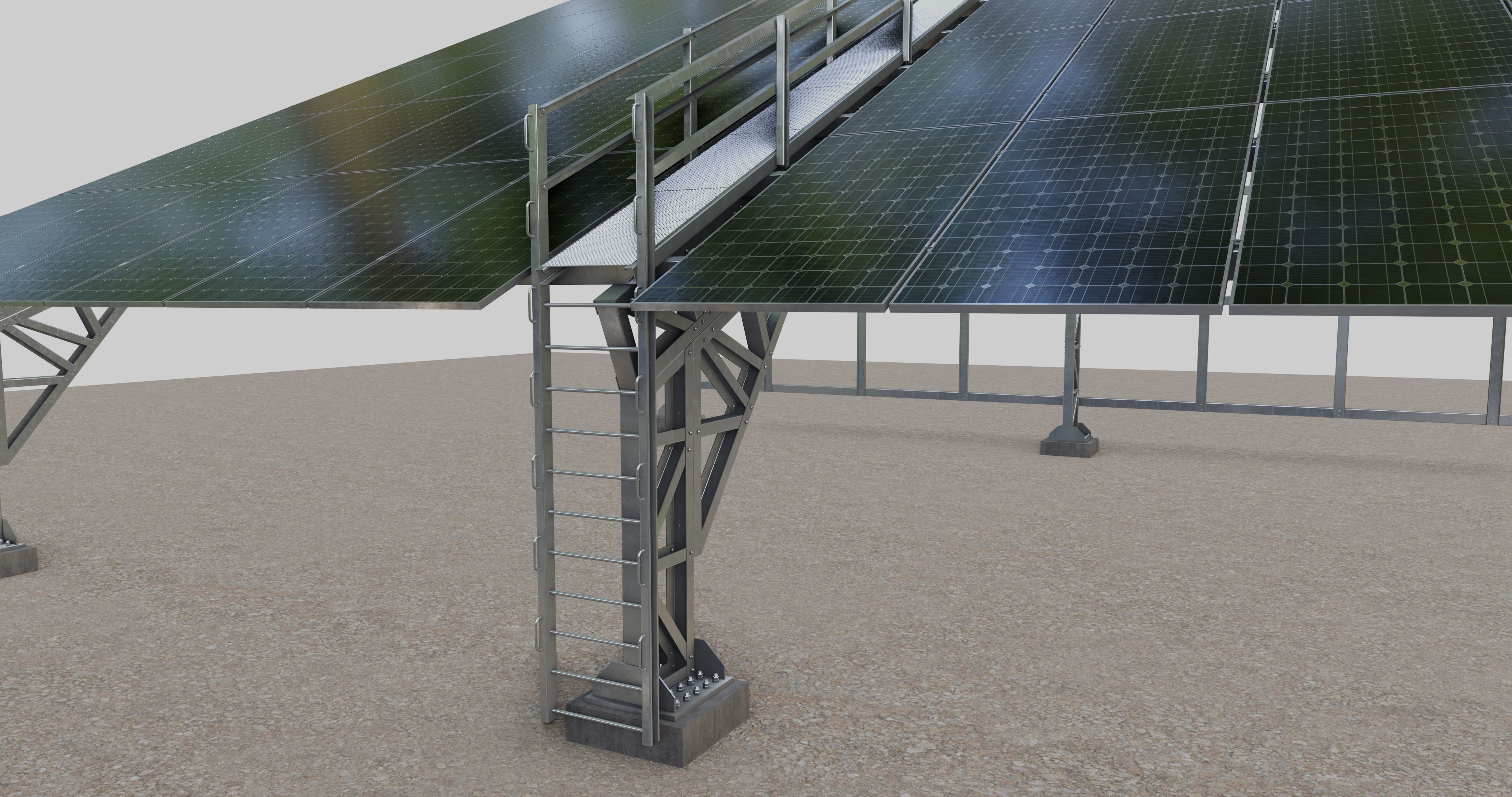 Solar Panel Steel Construction Type 17 3D model_28