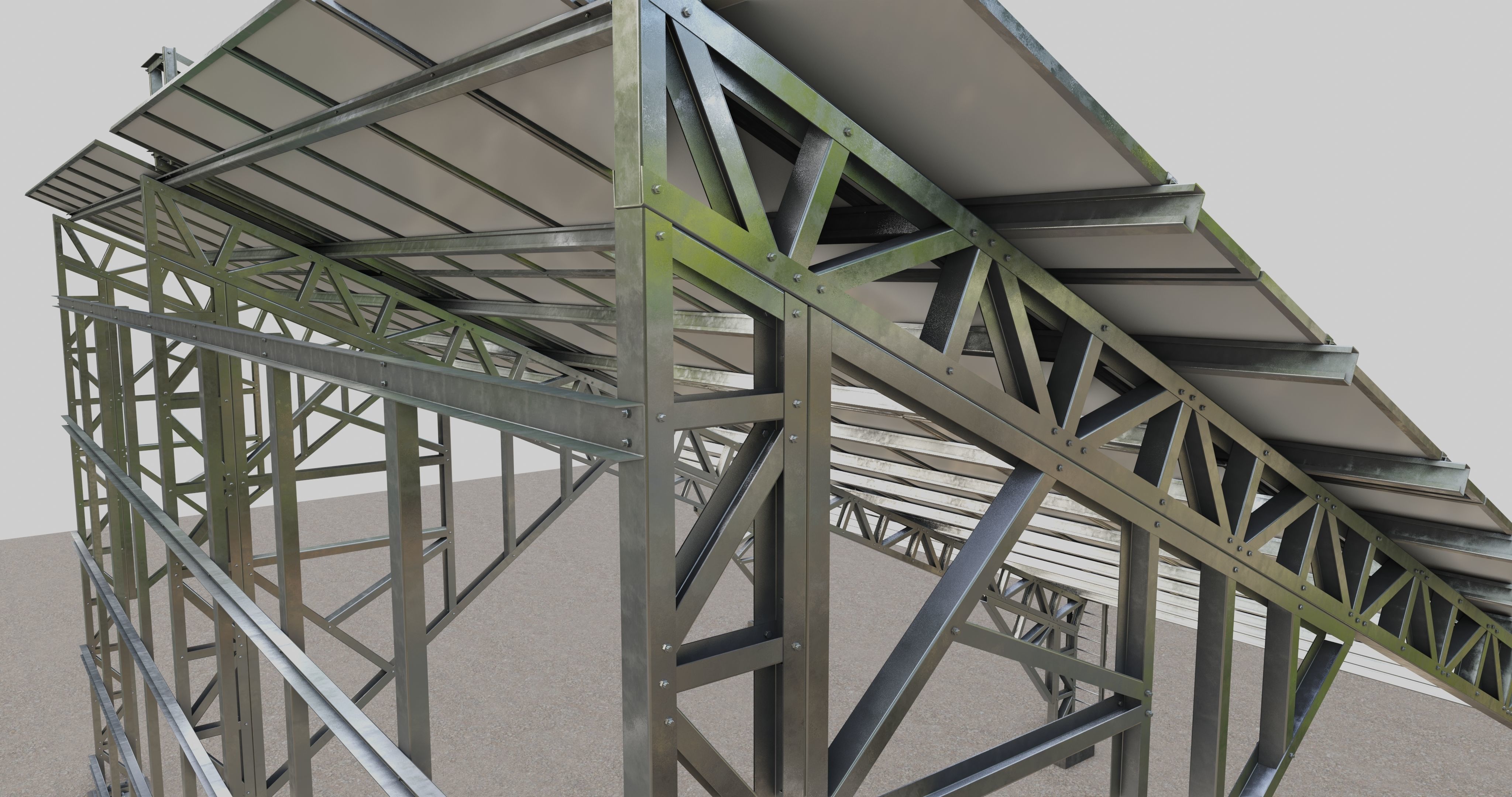 Solar Panel Steel Construction Type 17 3D model_27