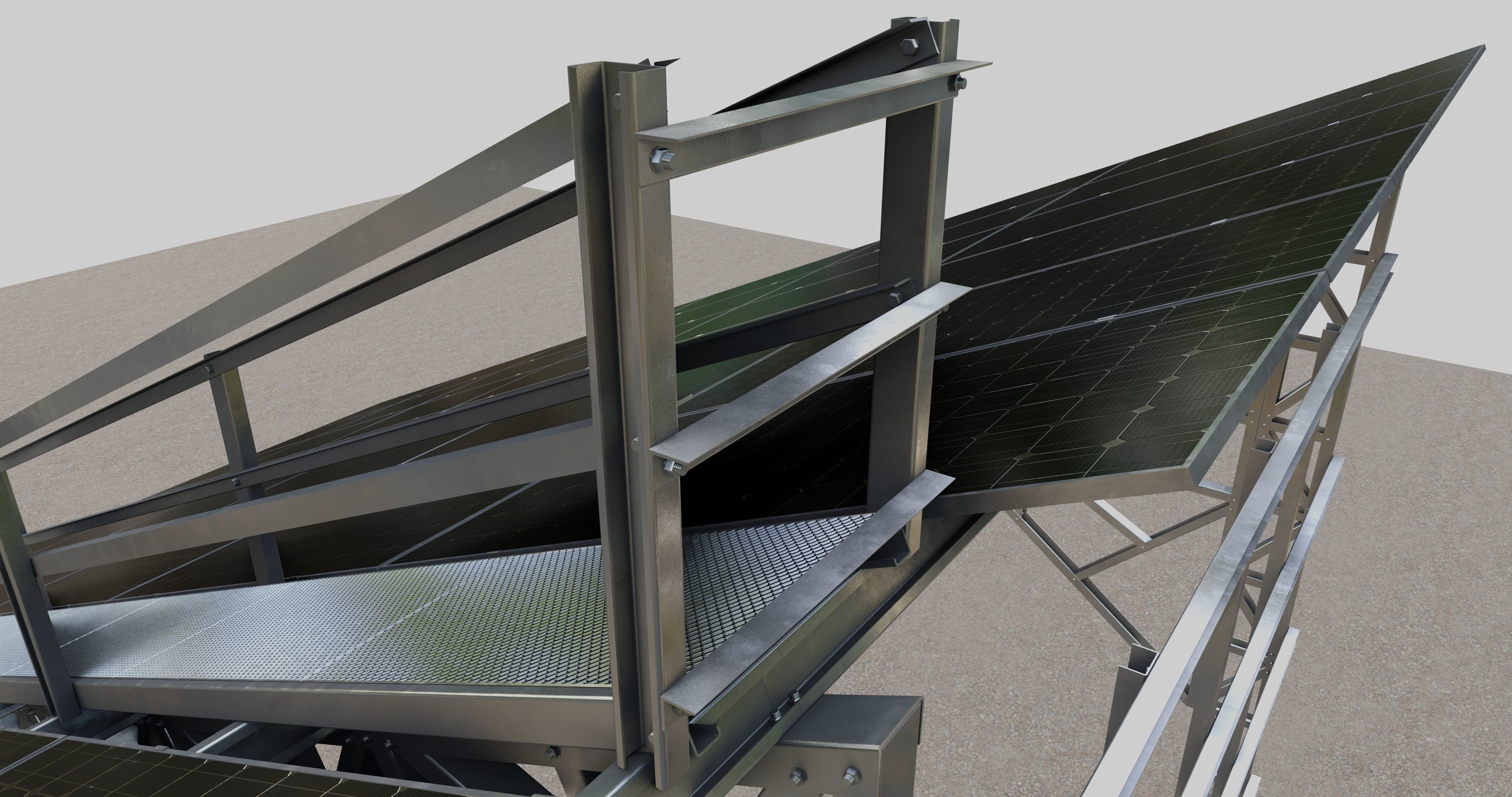 Solar Panel Steel Construction Type 17 3D model_39