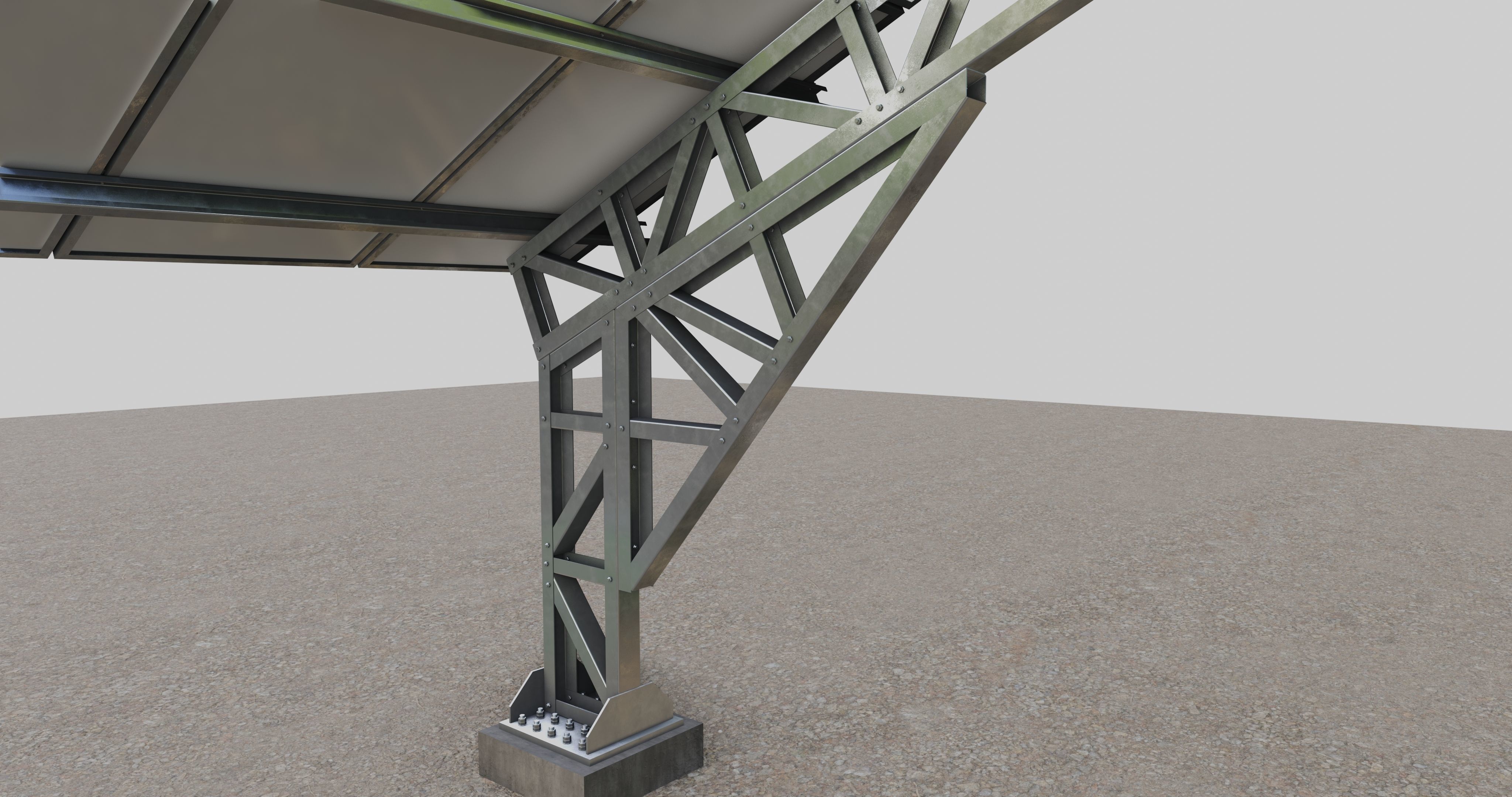 Solar Panel Steel Construction Type 17 3D model_31