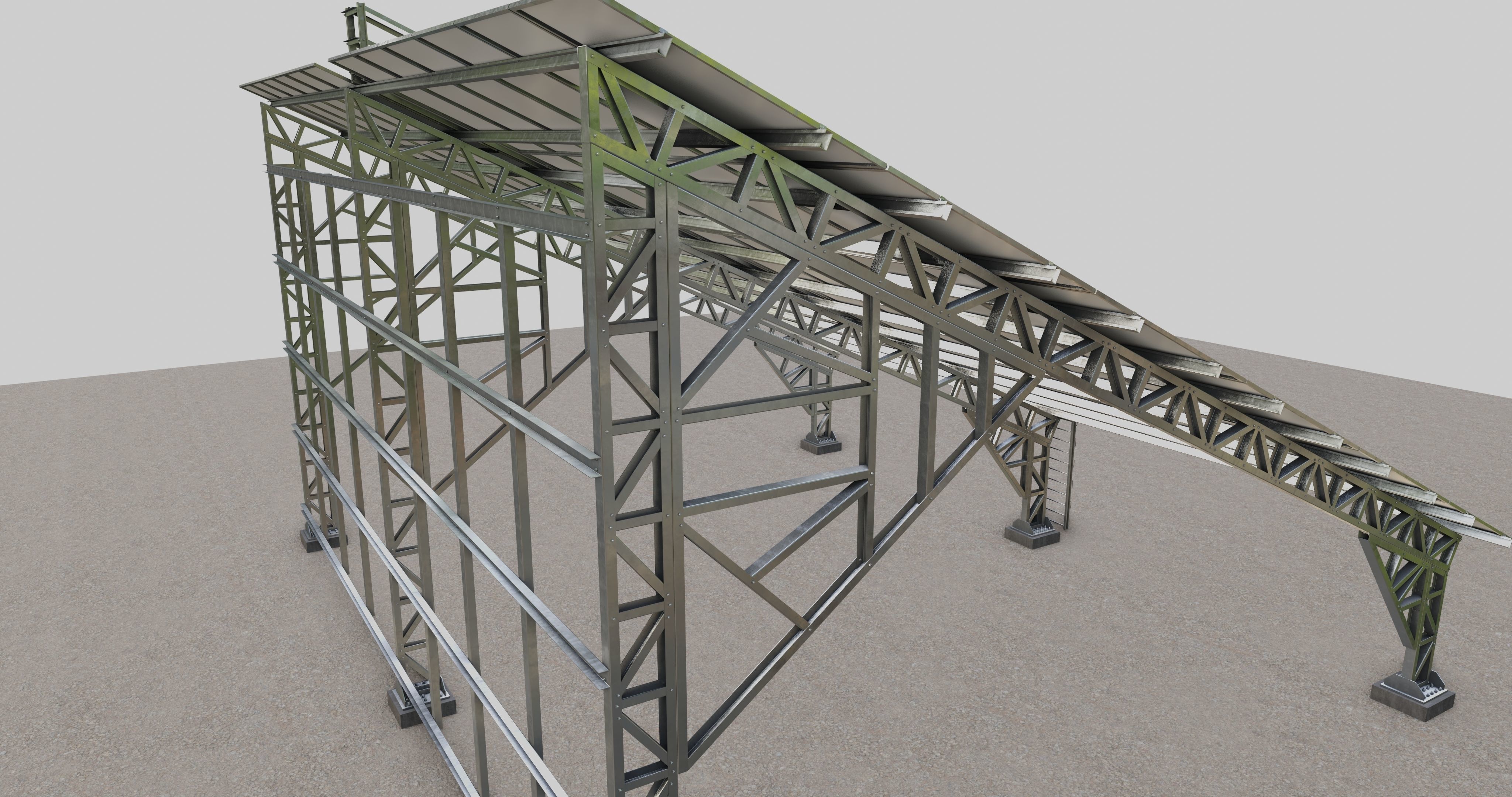 Solar Panel Steel Construction Type 17 3D model_24