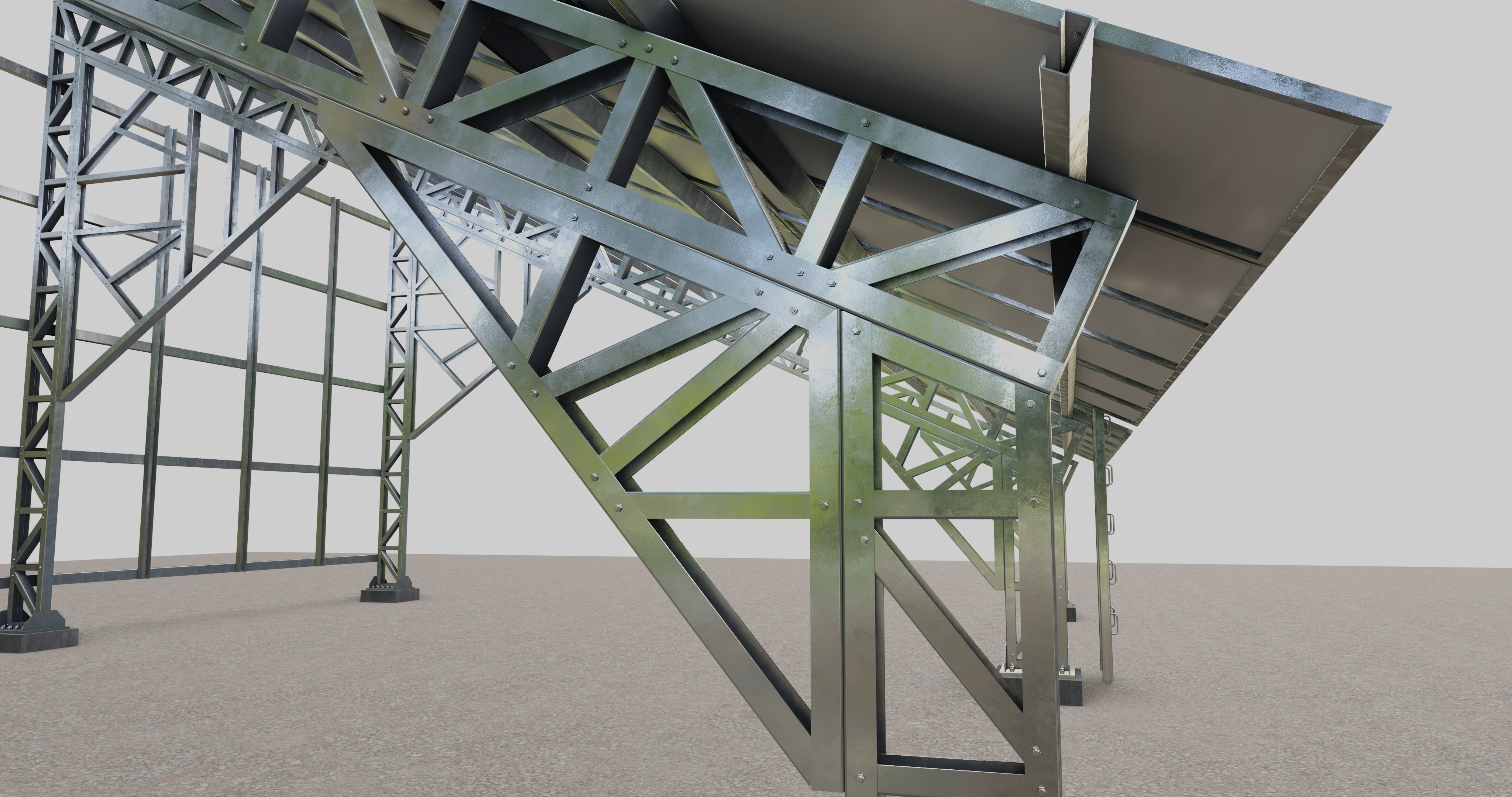 Solar Panel Steel Construction Type 17 3D model_30