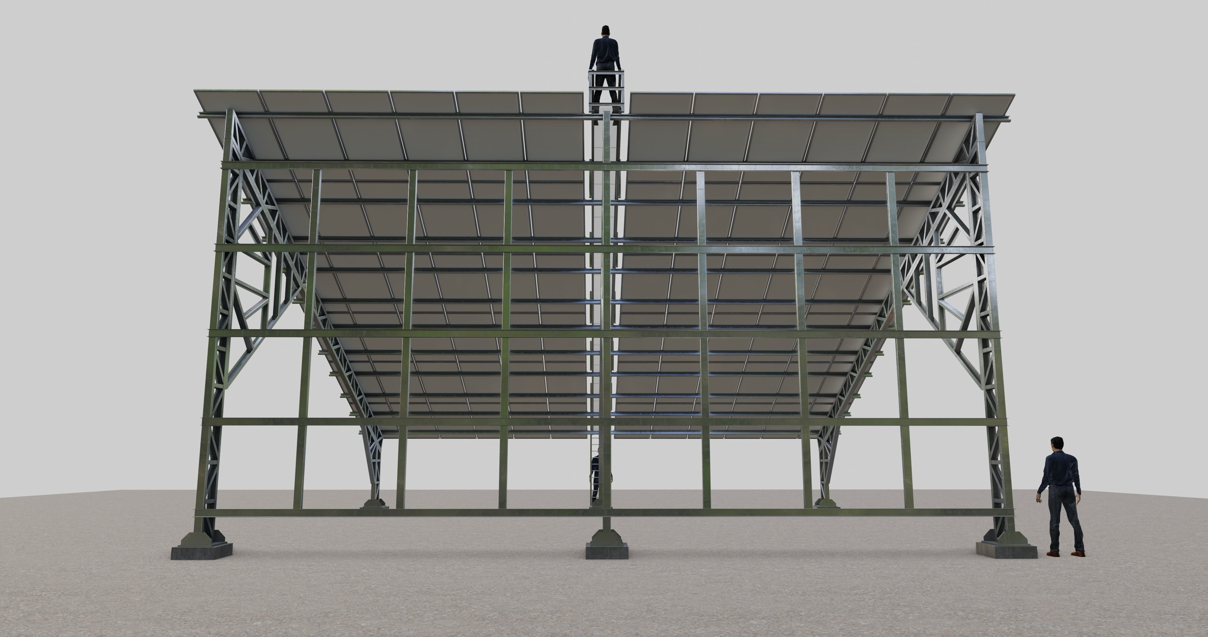 Solar Panel Steel Construction Type 17 3D model_3