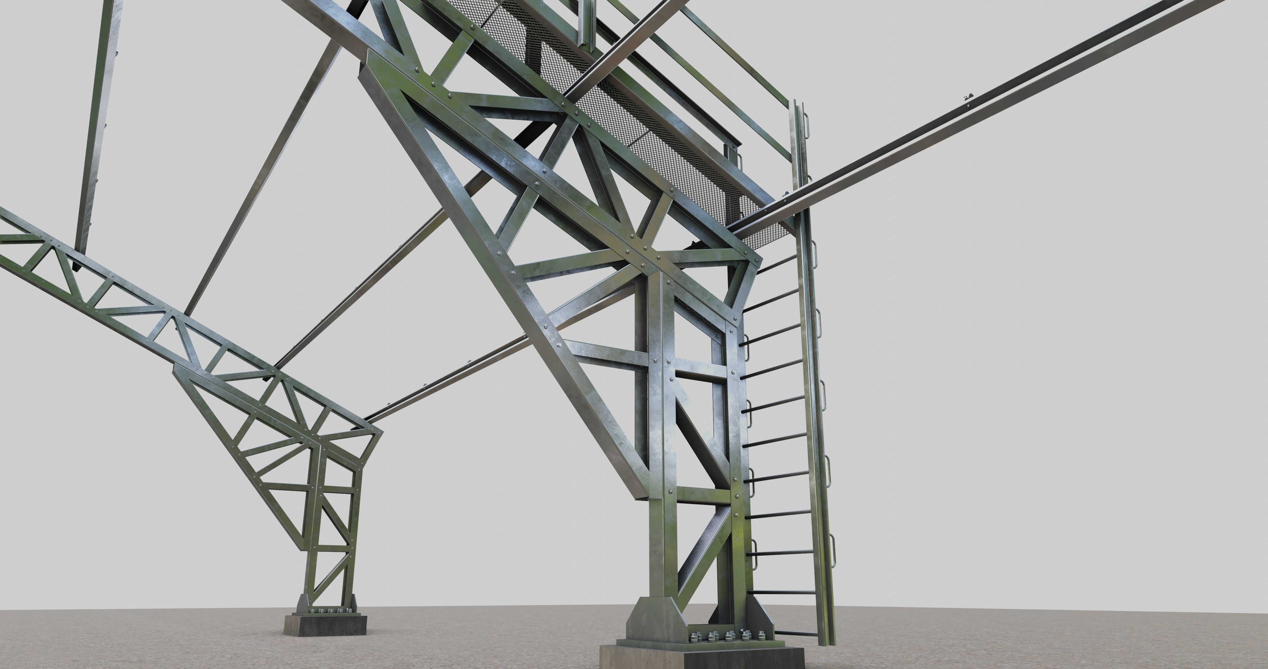 Solar Panel Steel Construction Type 17 3D model_15