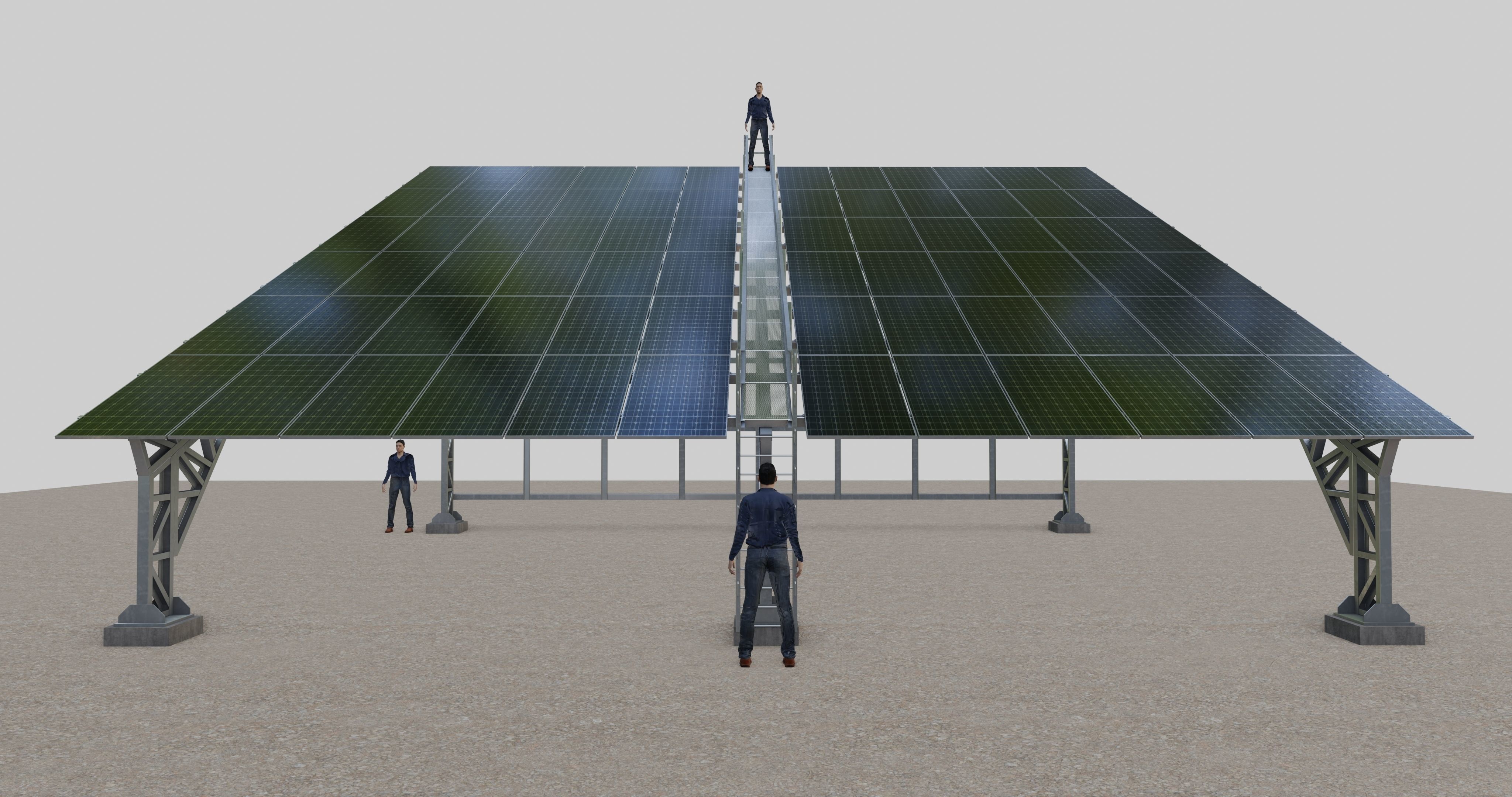 Solar Panel Steel Construction Type 17 3D model_1