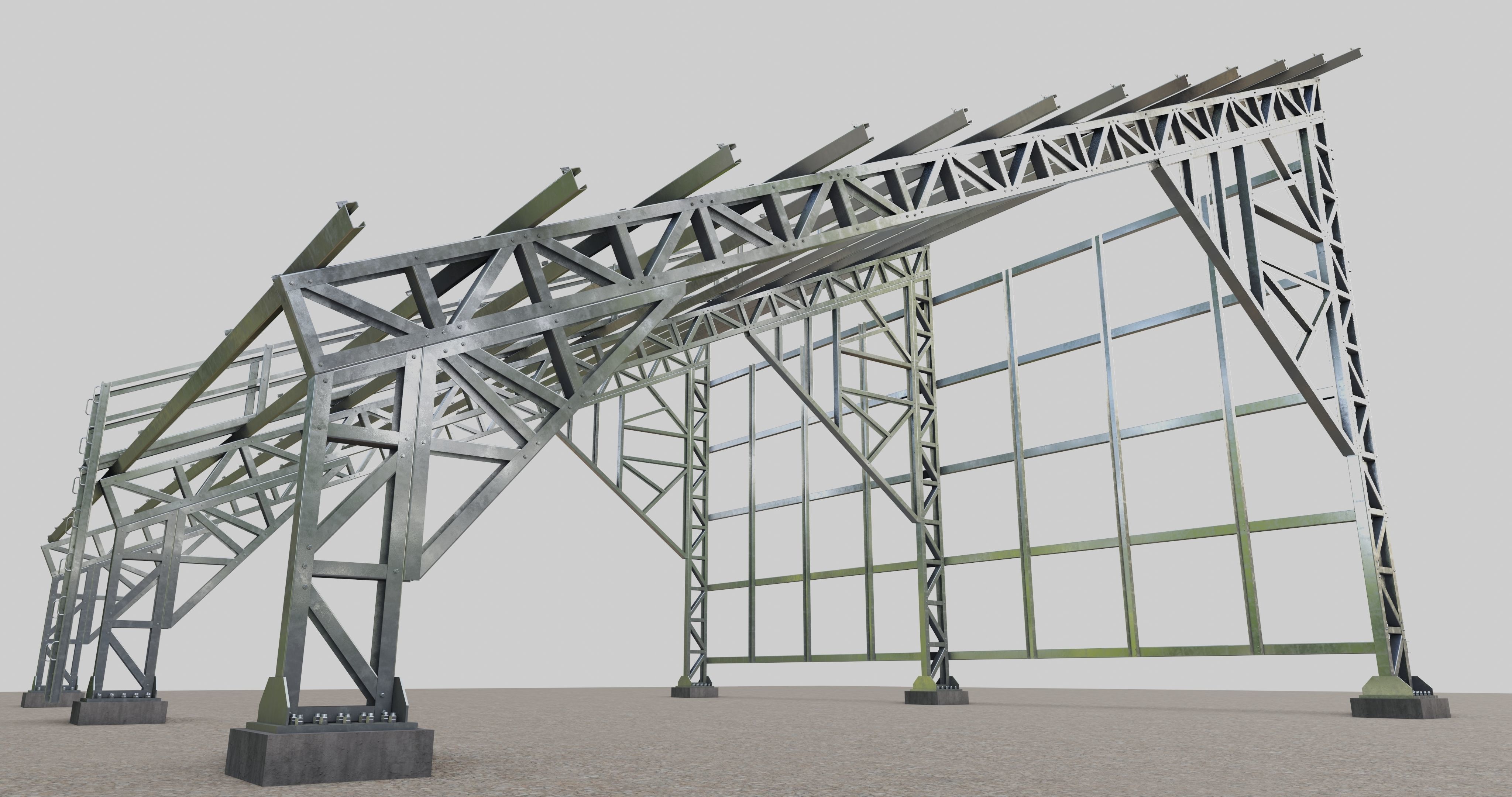 Solar Panel Steel Construction Type 17 3D model_16