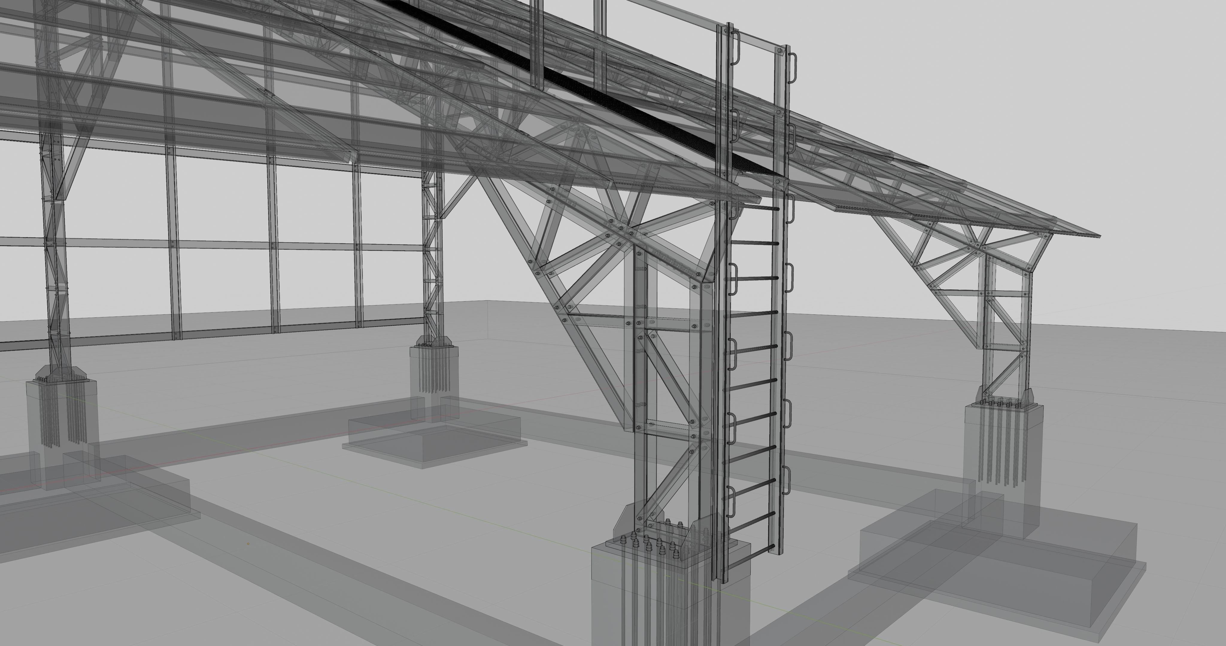 Solar Panel Steel Construction Type 17 3D model_22