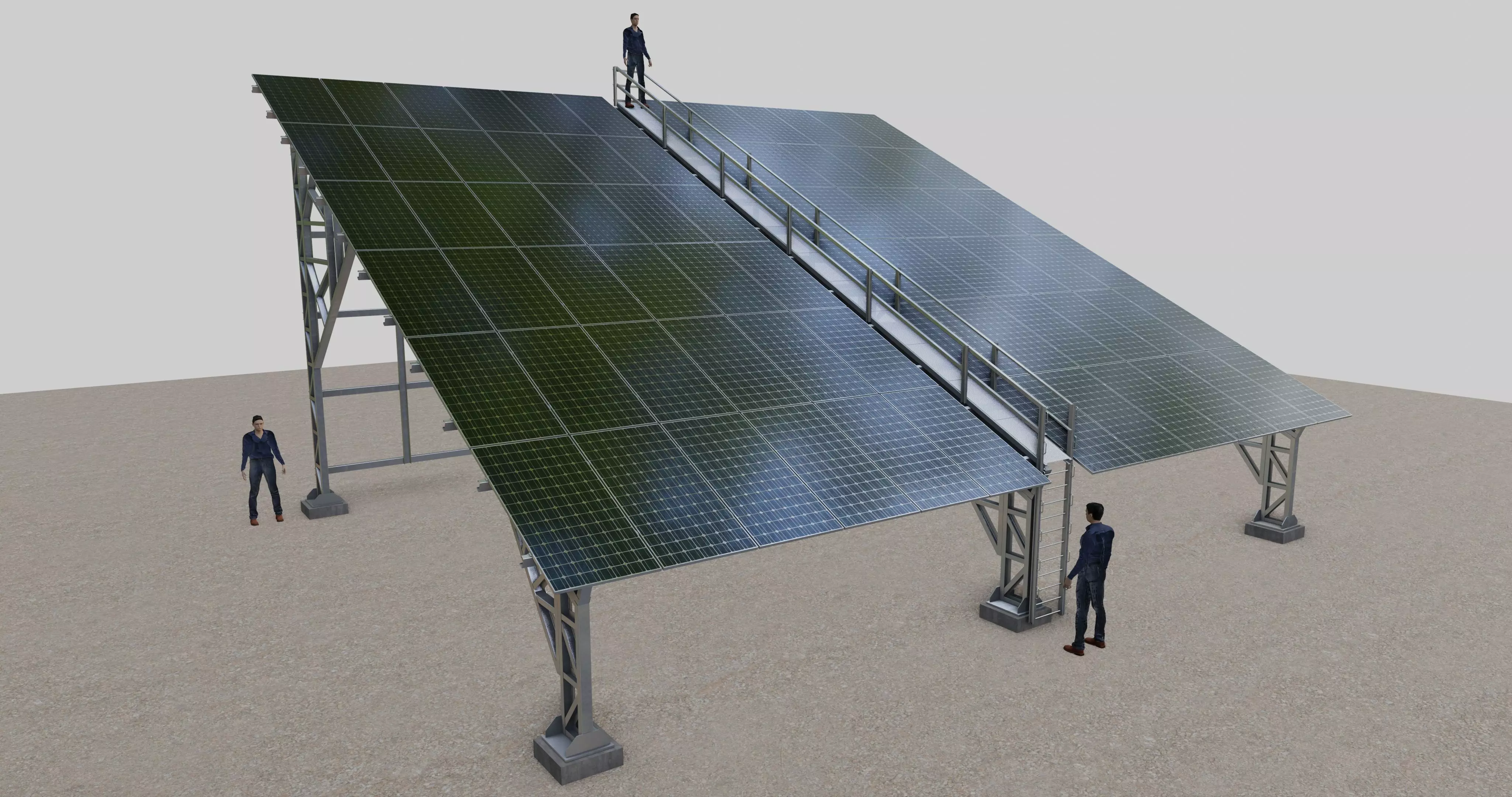 Solar Panel Steel Construction Type 17 3D model_0