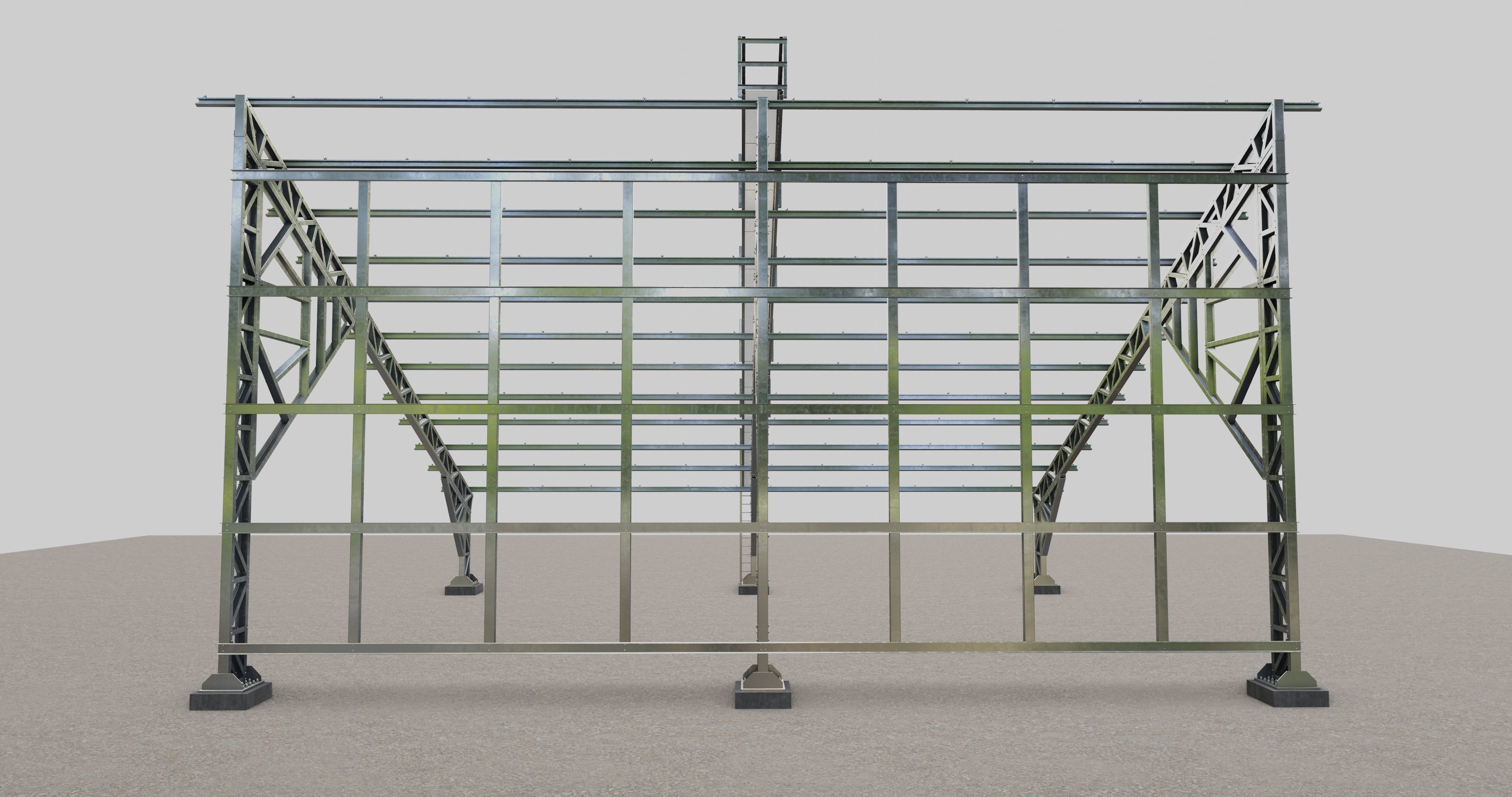 Solar Panel Steel Construction Type 17 3D model_13