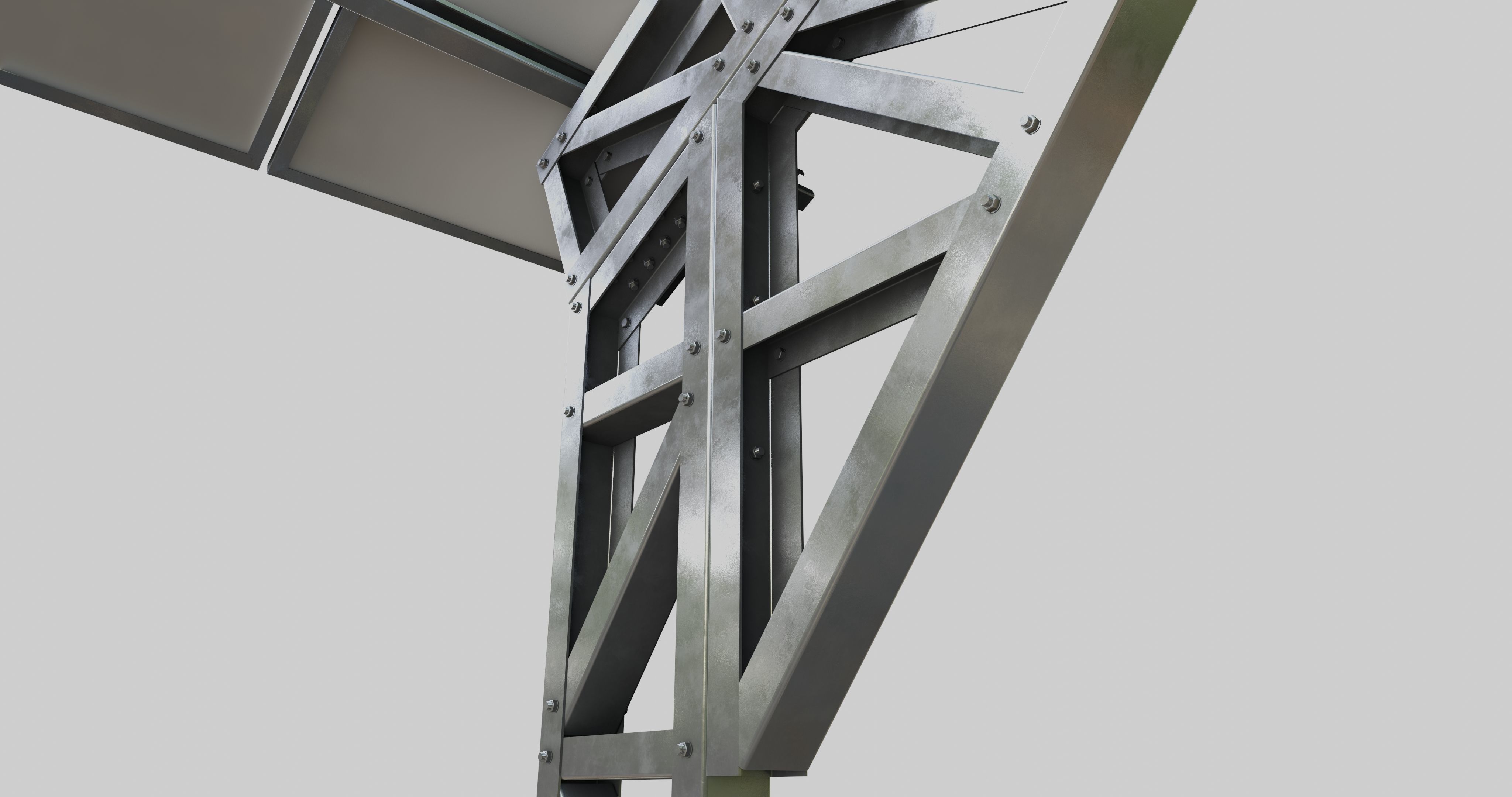 Solar Panel Steel Construction Type 17 3D model_8