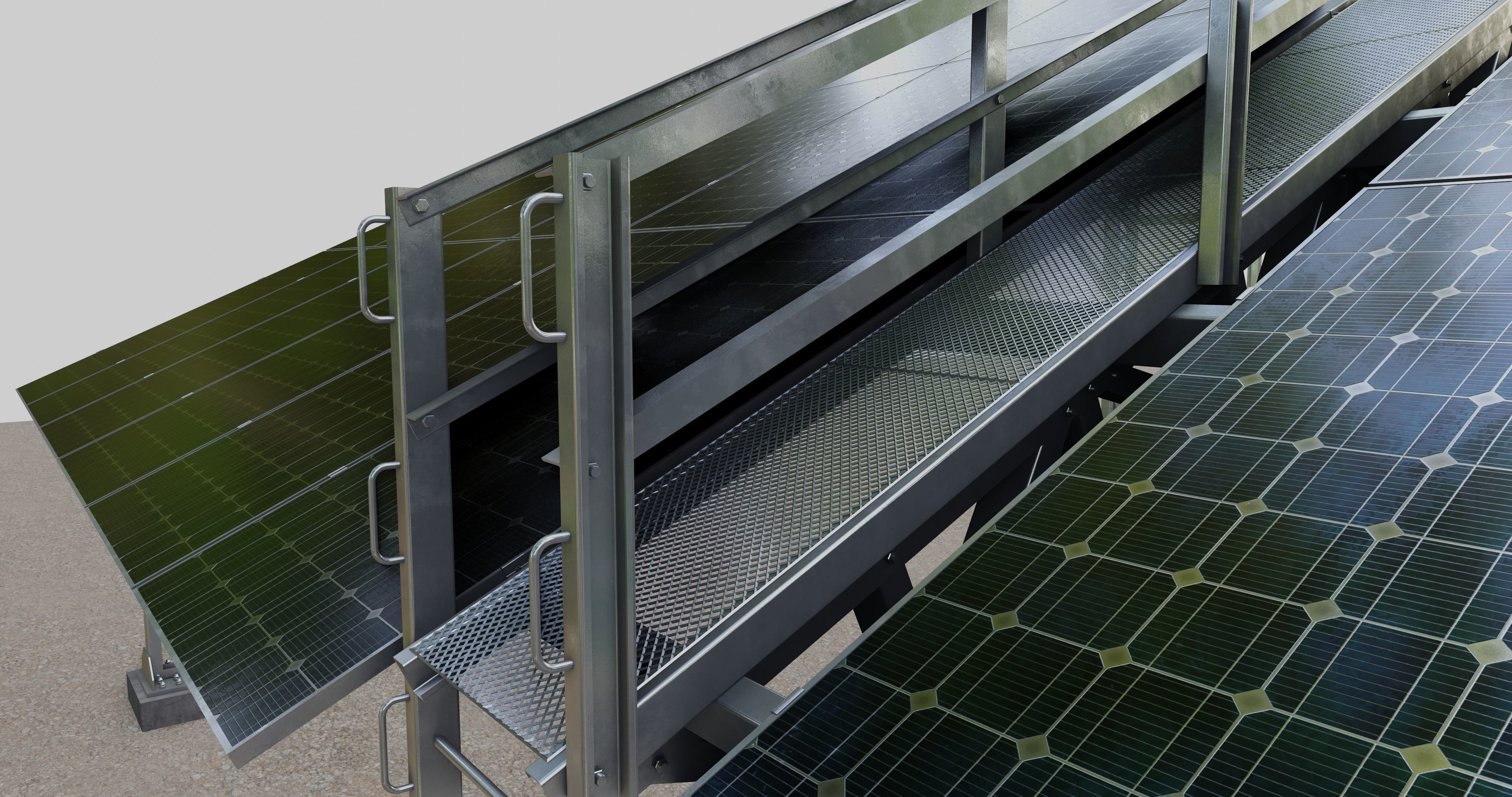 Solar Panel Steel Construction Type 17 3D model_29