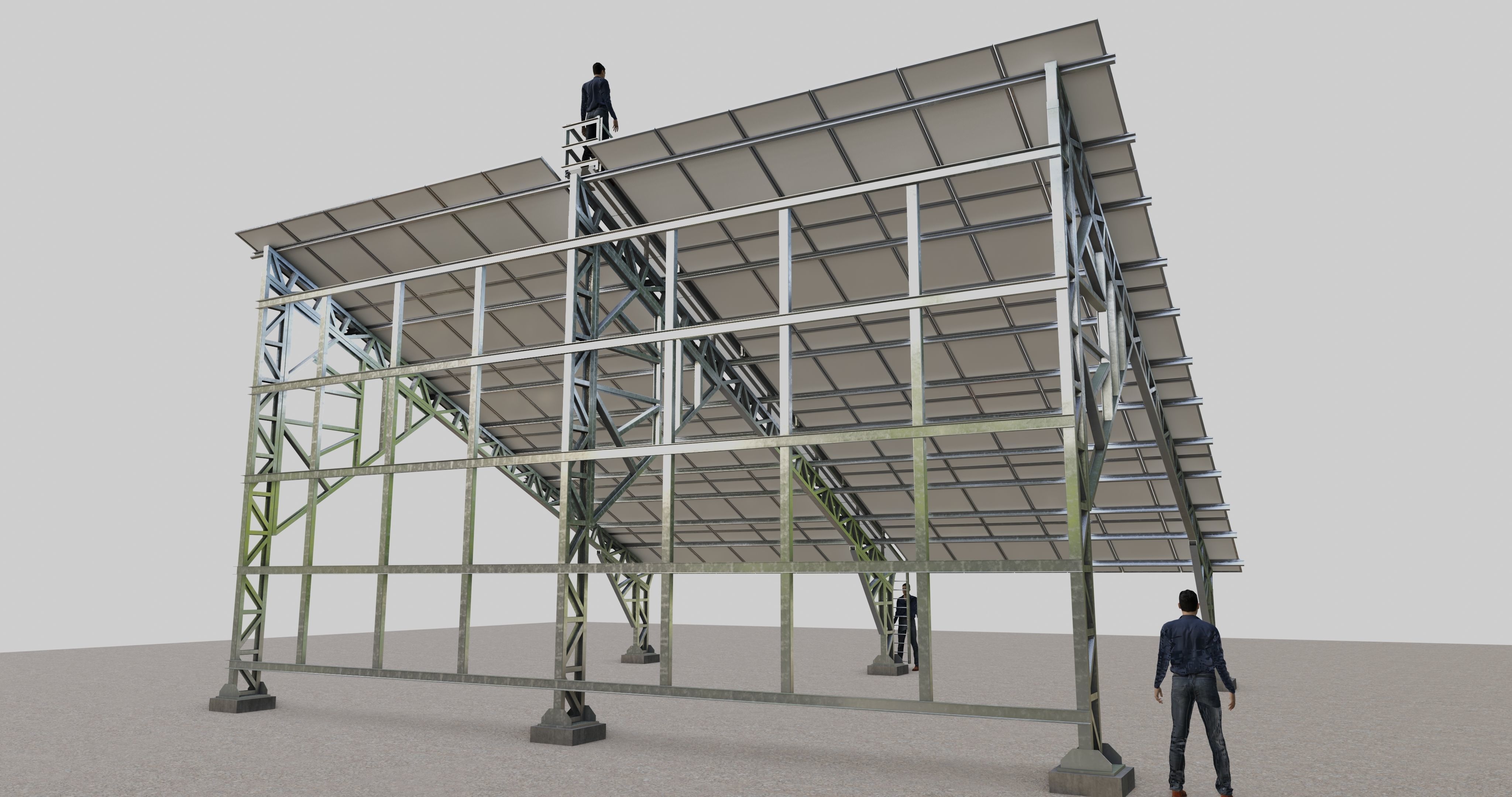 Solar Panel Steel Construction Type 17 3D model_19