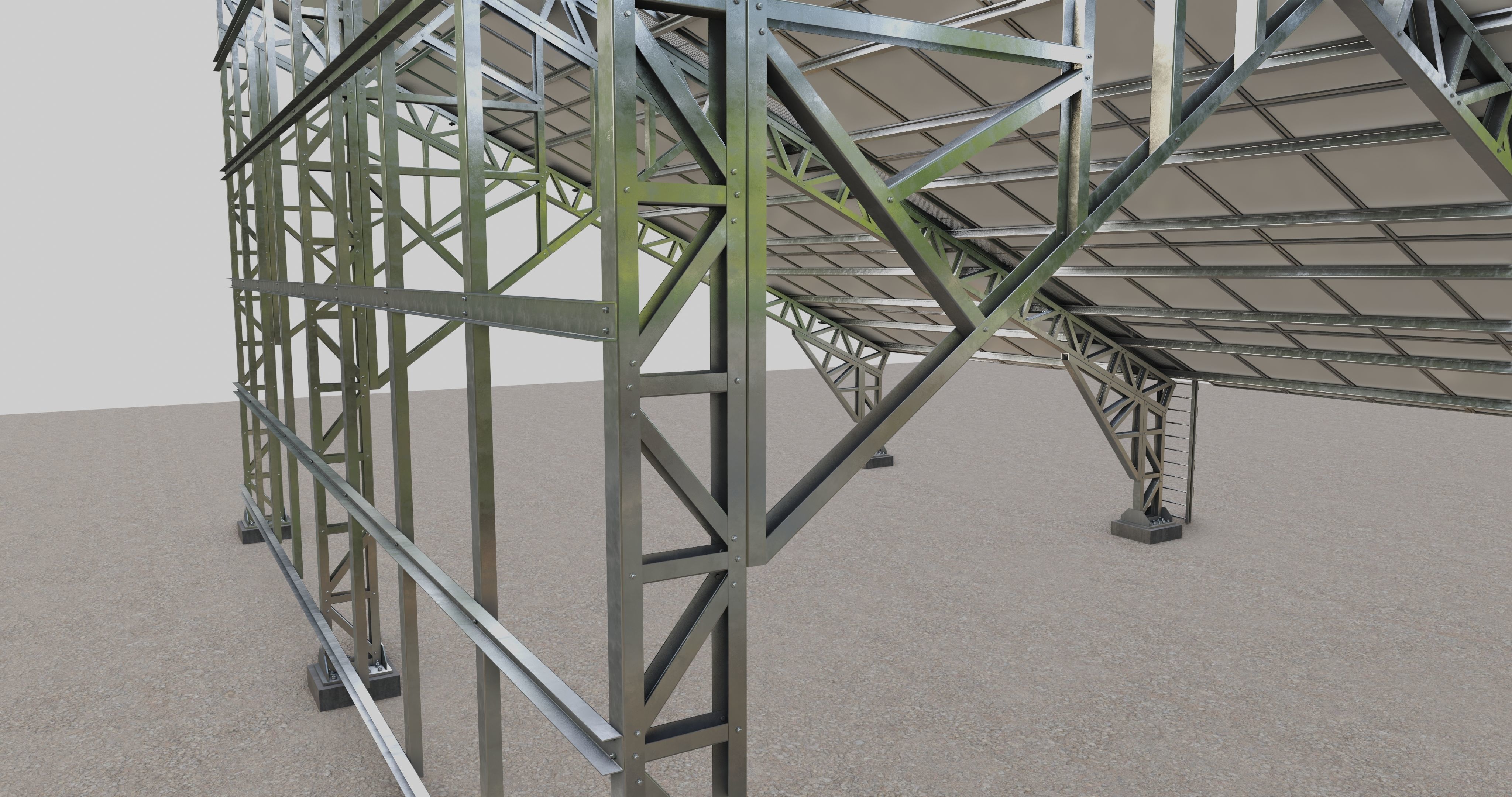 Solar Panel Steel Construction Type 17 3D model_23