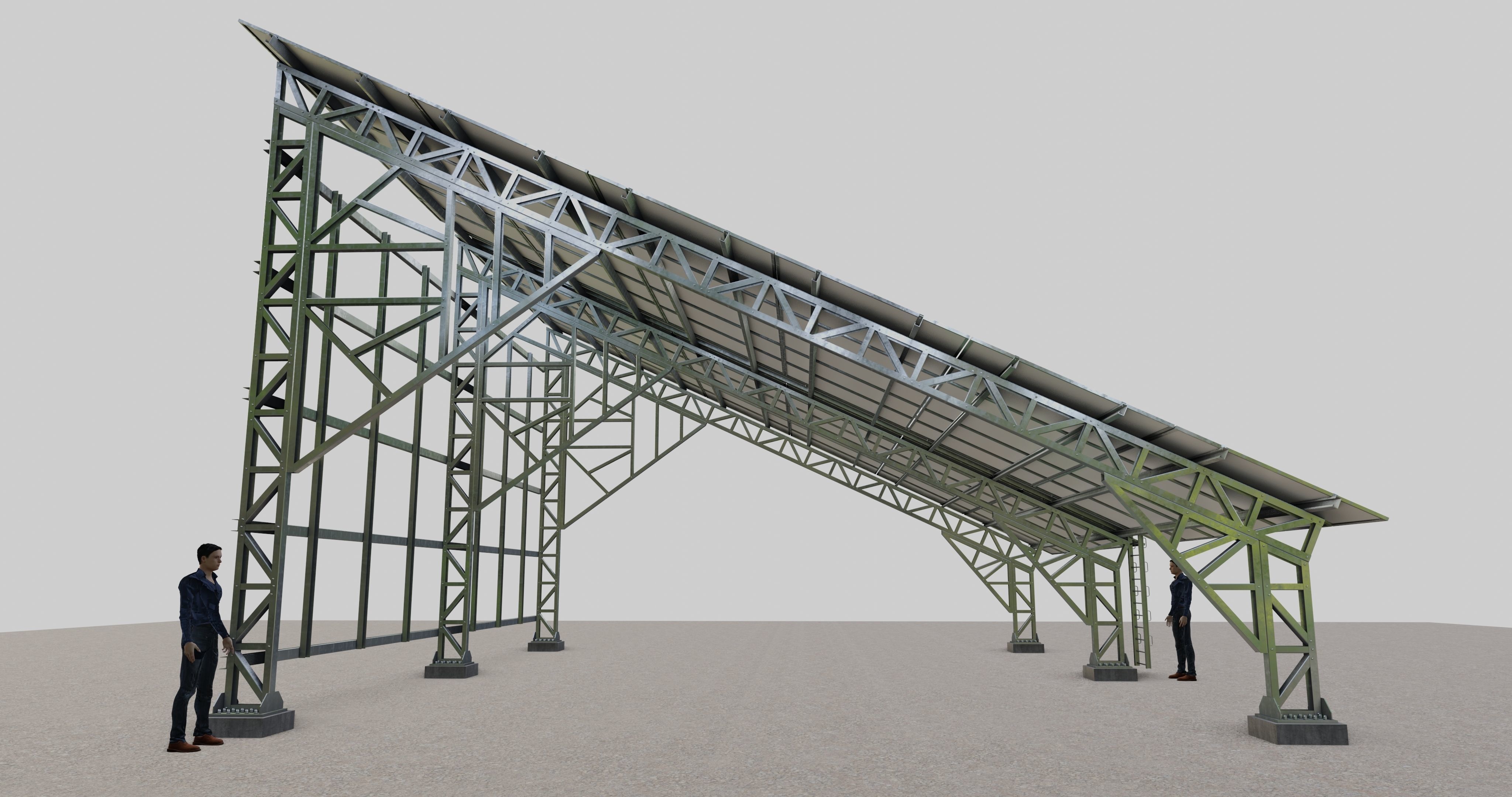 Solar Panel Steel Construction Type 17 3D model_5