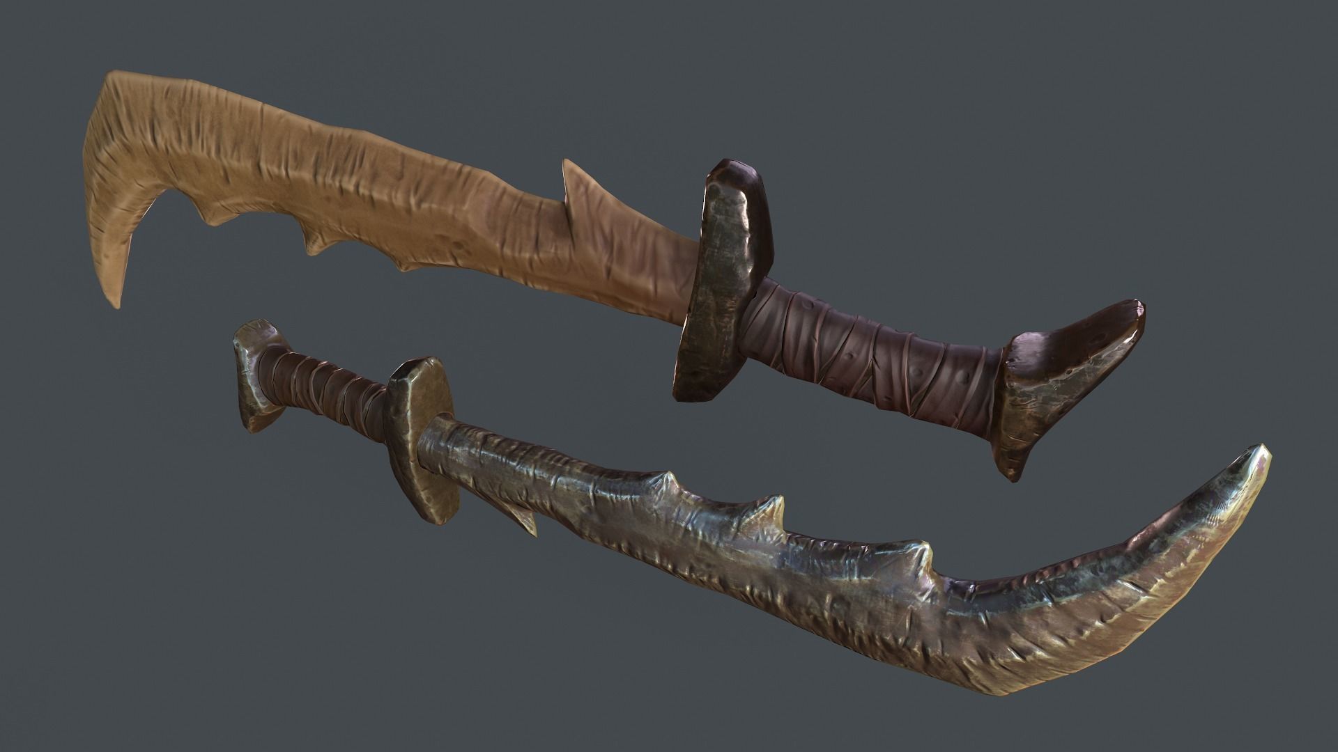 Orc Goblin Deamon stylized sword Low-poly 3D model_6