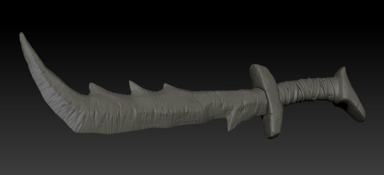 Orc Goblin Deamon stylized sword Low-poly 3D model_14