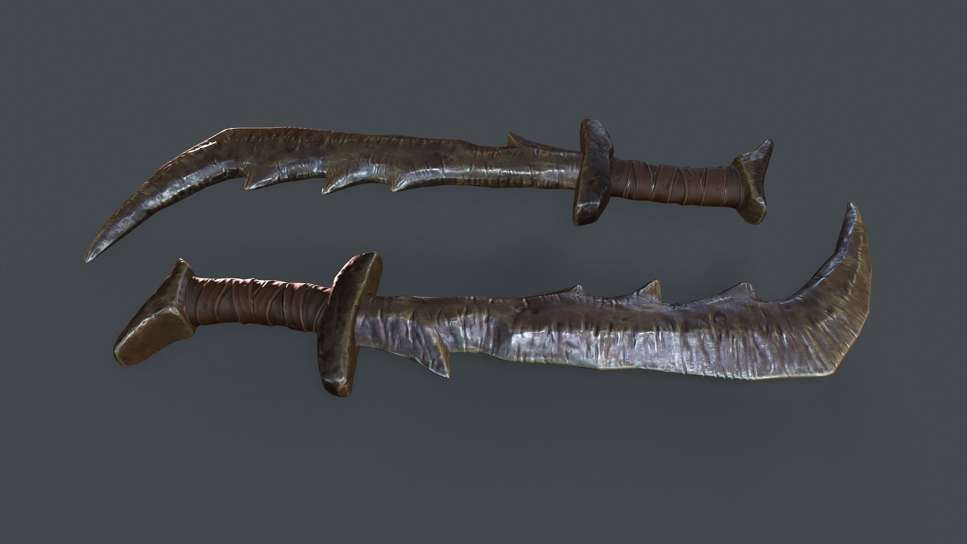 Orc Goblin Deamon stylized sword Low-poly 3D model_10