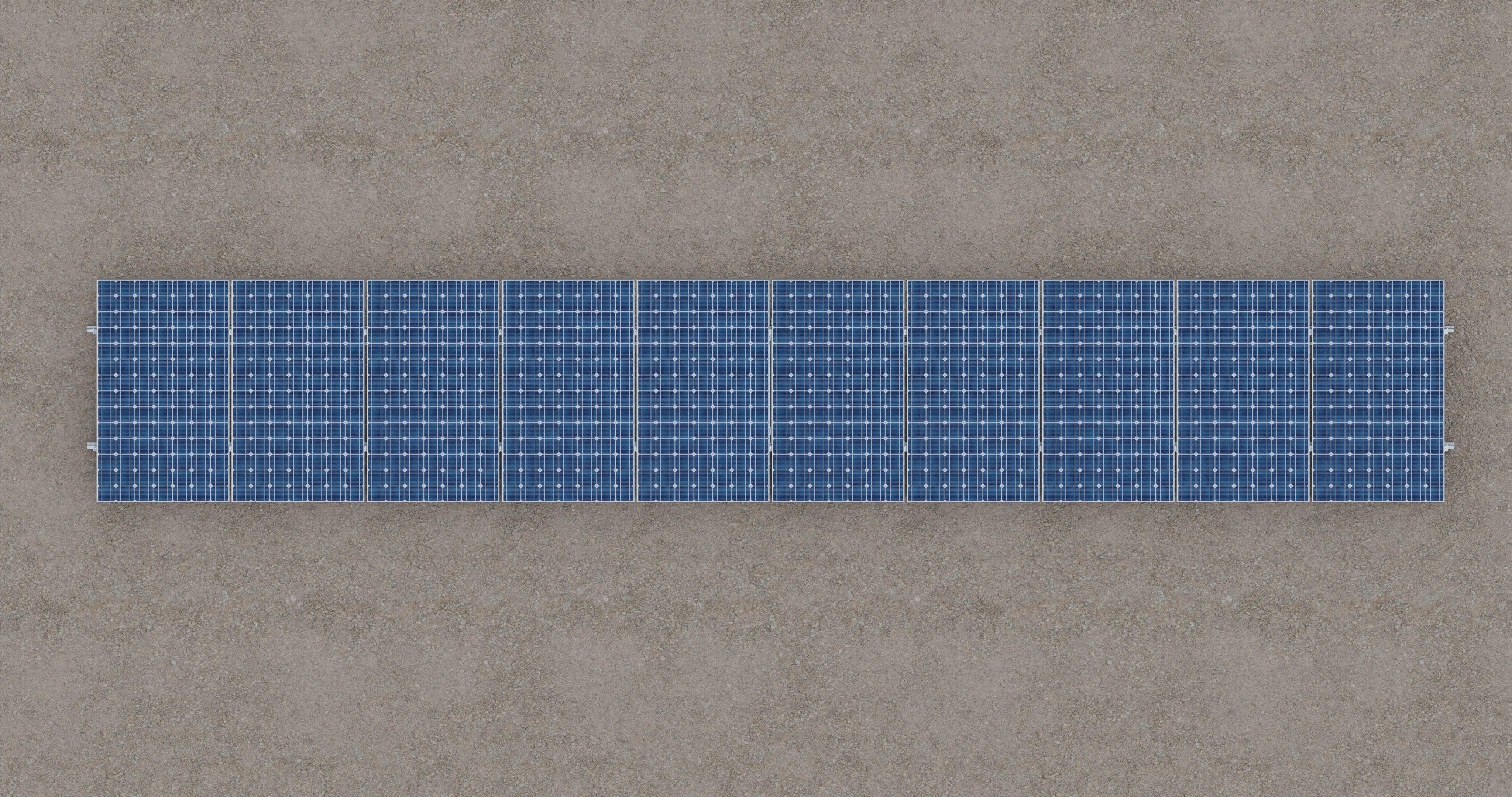 Roof Type Solar Panel Steel Construction 3D model_14