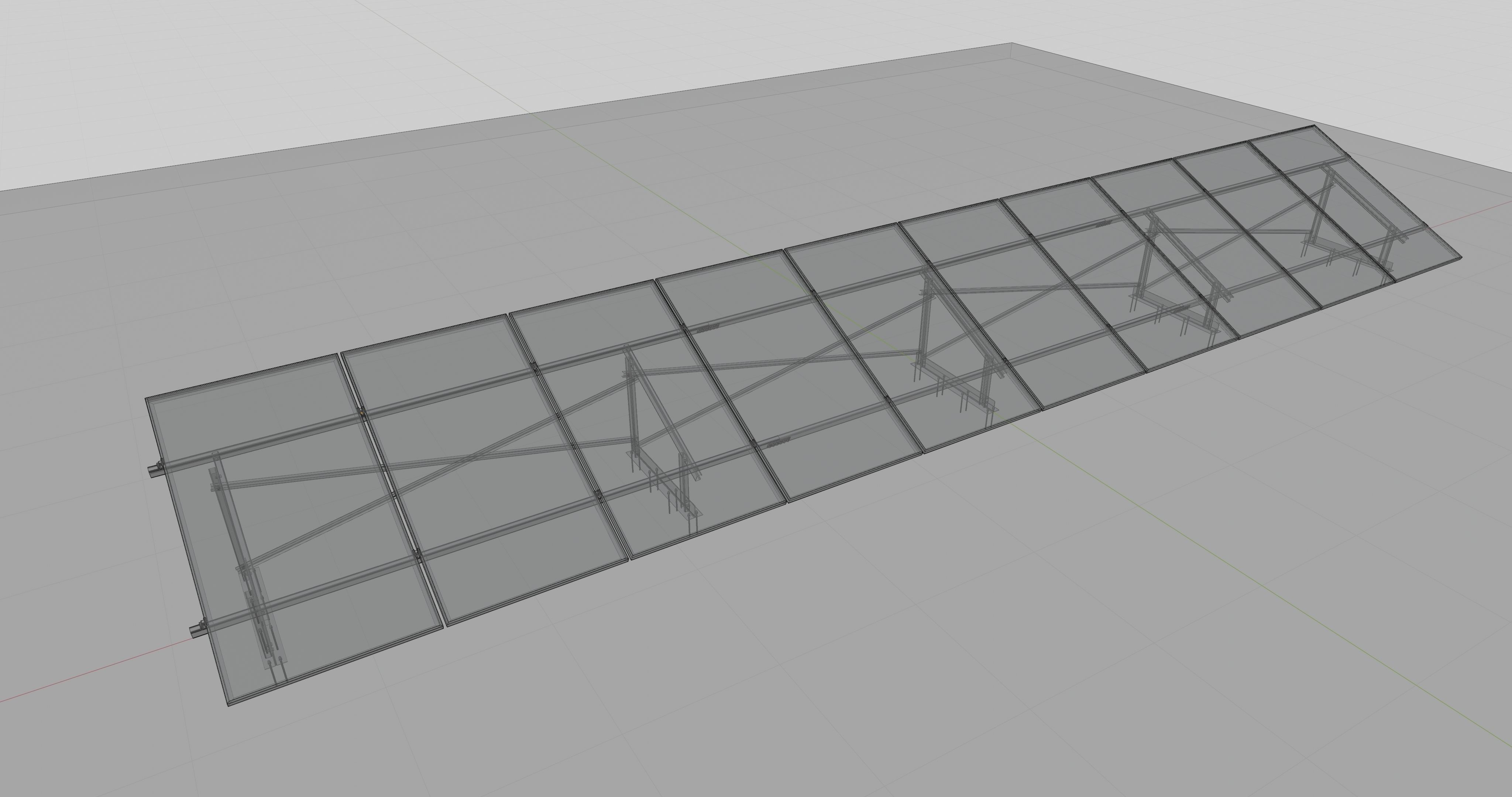 Roof Type Solar Panel Steel Construction 3D model_21